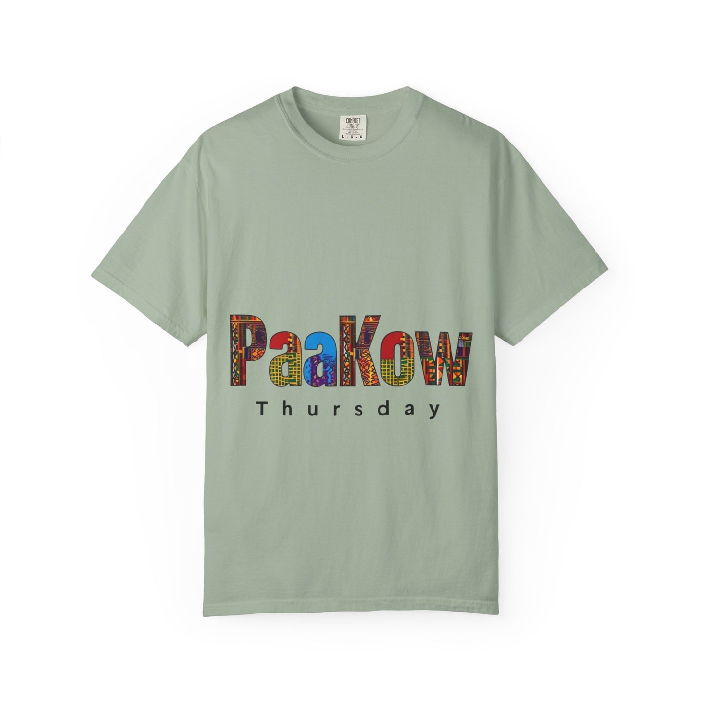 Garment-Dyed T-Shirt with 'PaaKow Thursday' Design, Unisex Casual Tee, Colorful Graphic Tee, Everyday Wear, Gift for Friends