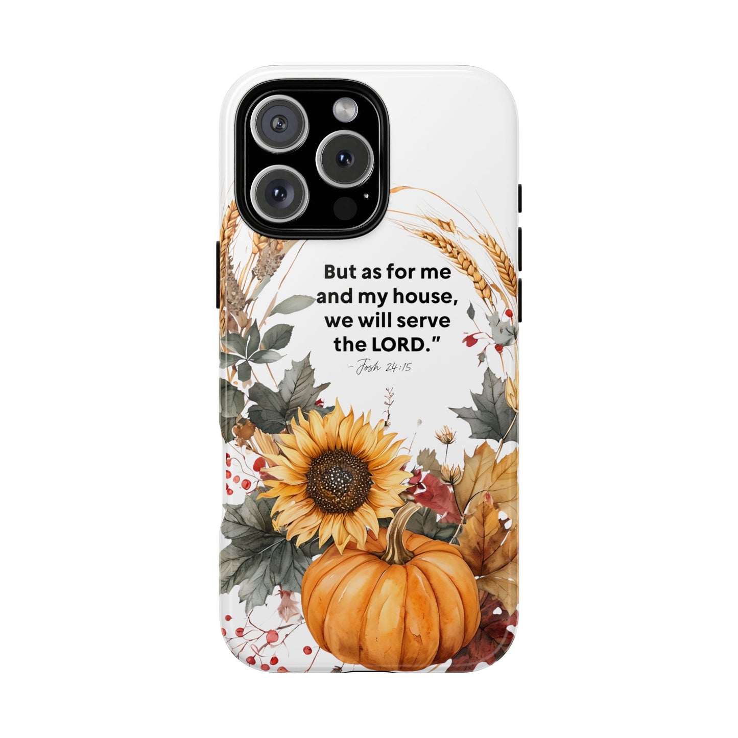 Fall-Themed Phone Case, Cozy Autumn Decor, Inspirational Quote, Pumpkin Design, Gift for Him or Her