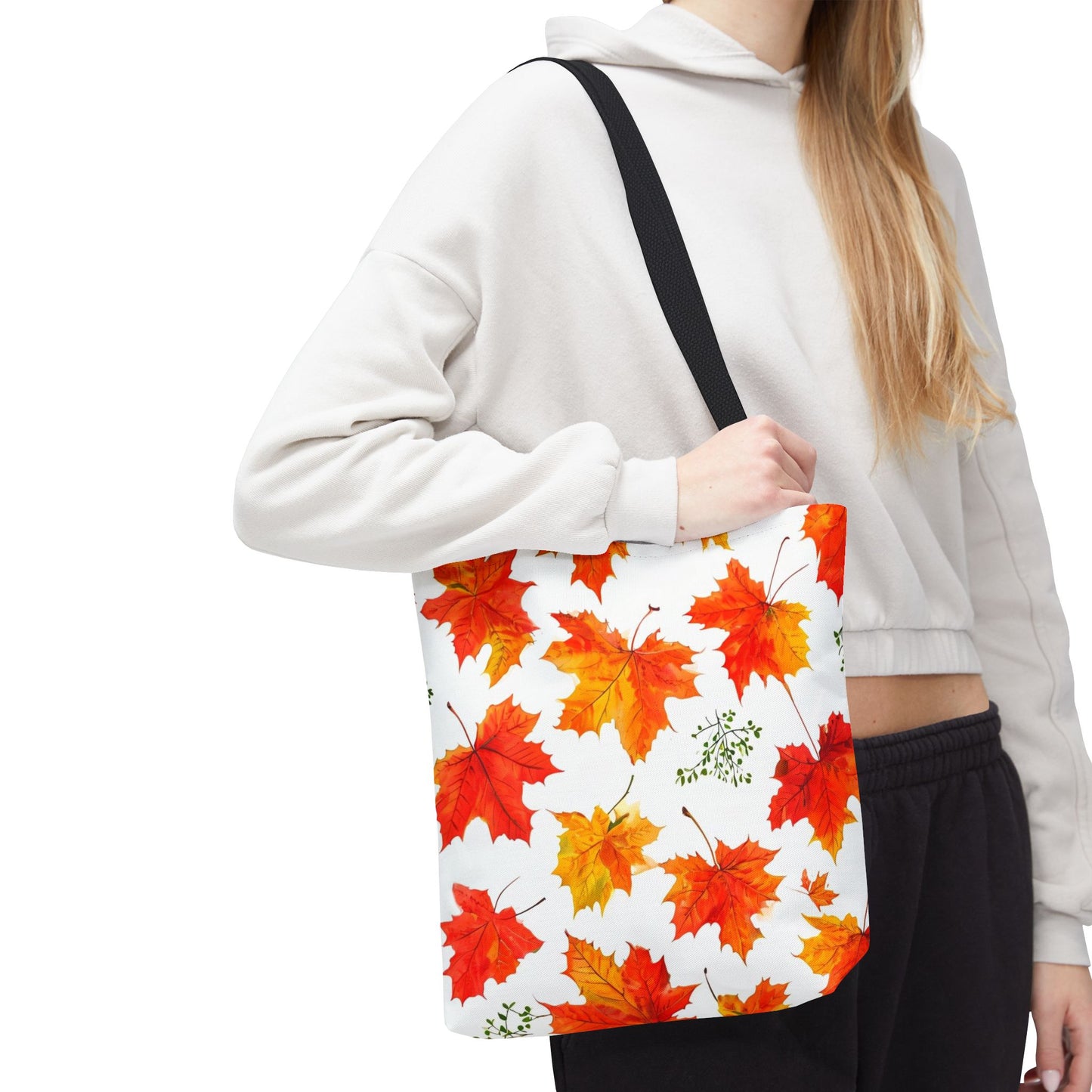Autumn Leaves Tote Bag, Fall Shopping Tote, Seasonal Gift for Her, Eco-Friendly Bag, Thanksgiving Party Favor