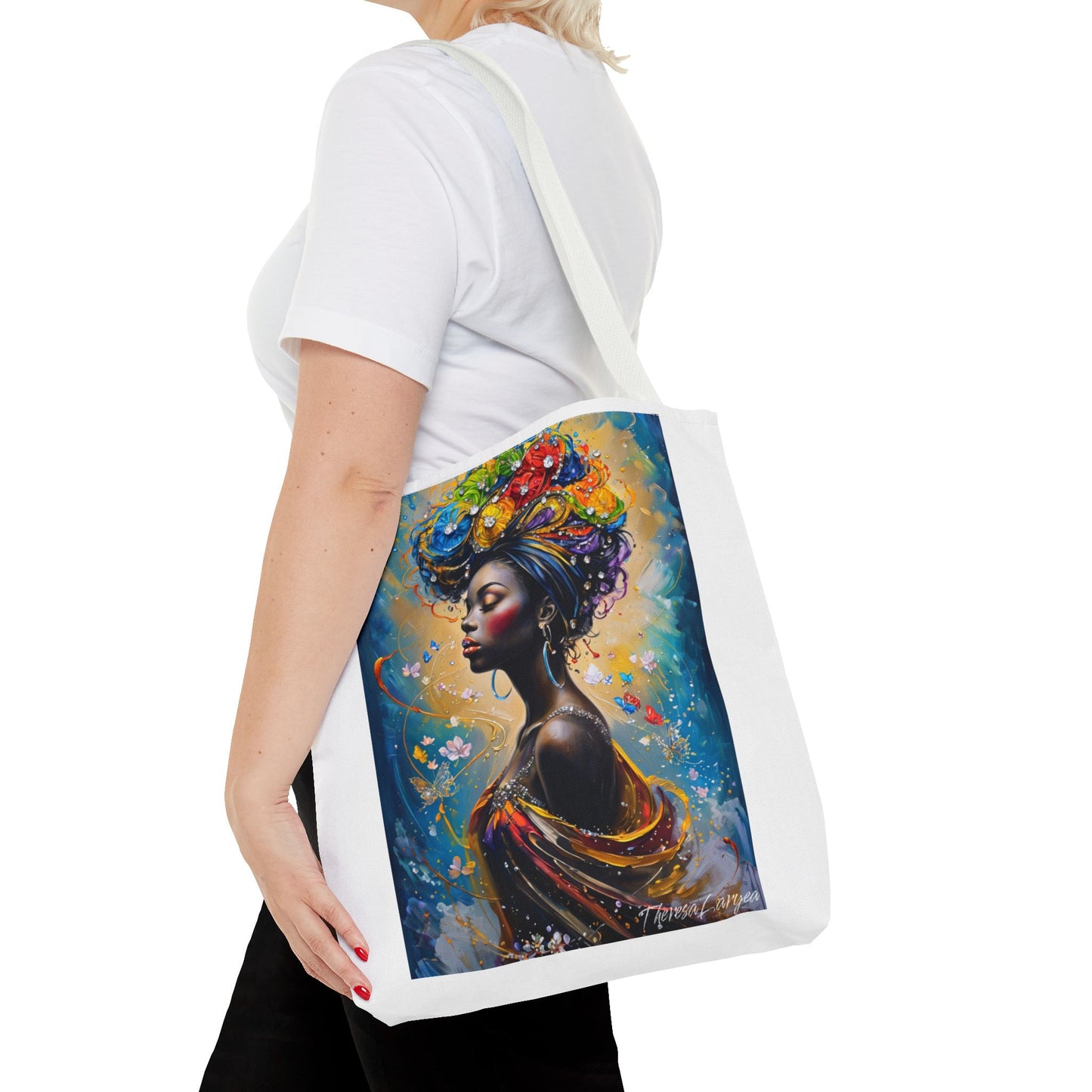 Vibrant Art Tote Bag, Stylish Eco-Friendly Grocery Bag, Elegant Gift for Art Lovers, Fashionable Daily Use, Perfect for Festivals