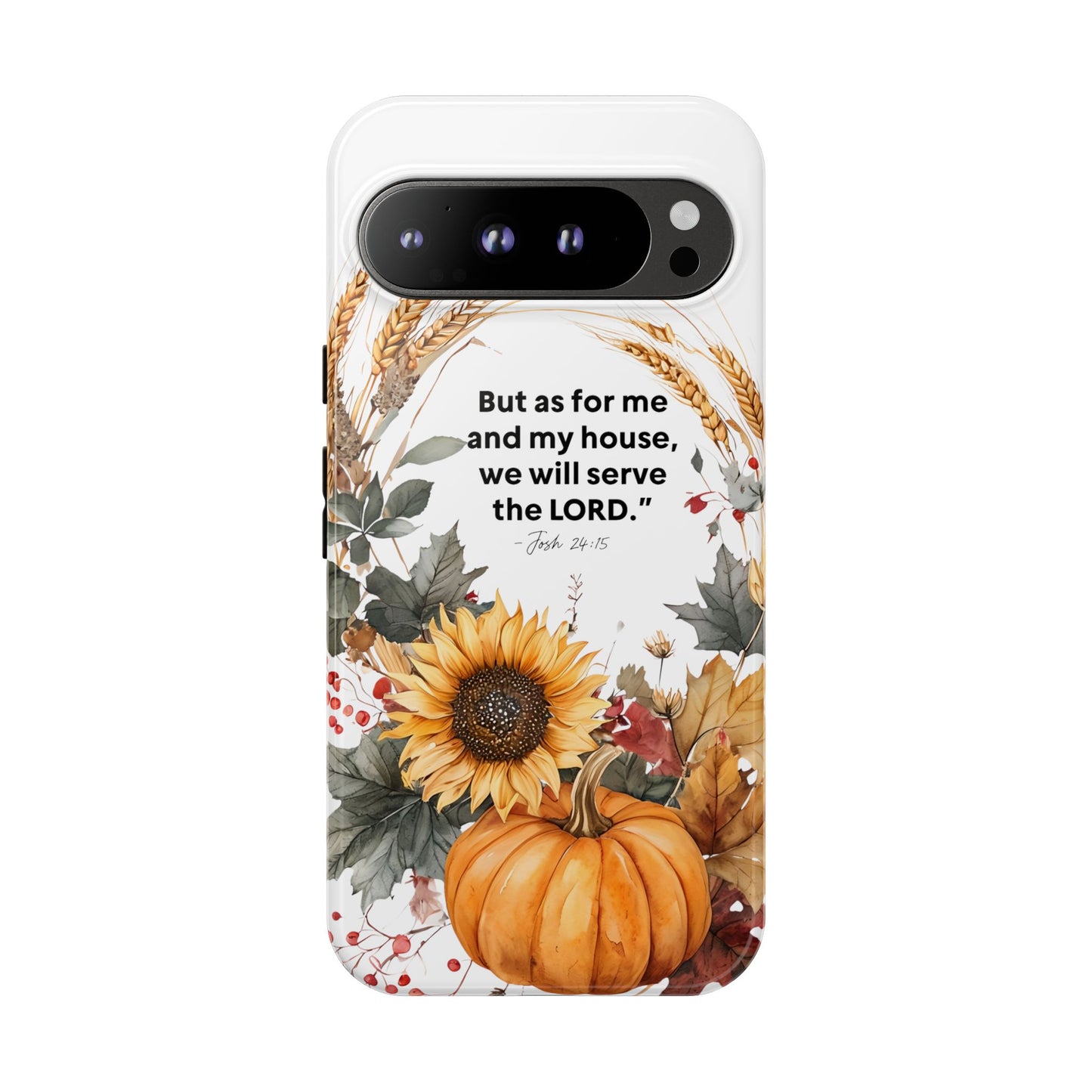 Fall-Themed Phone Case, Cozy Autumn Decor, Inspirational Quote, Pumpkin Design, Gift for Him or Her