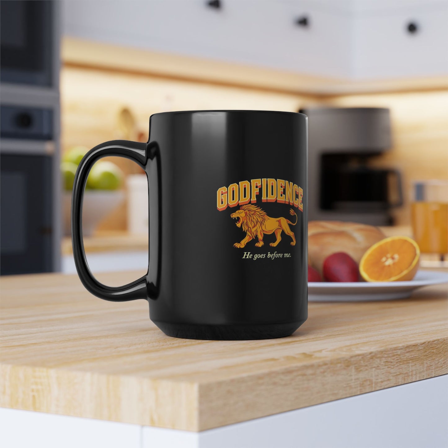 Bold Confidence Mug, 15oz Black Coffee Cup, Inspirational Gift, Motivational Drinkware, Perfect for Tea Lovers, Encouragement Present