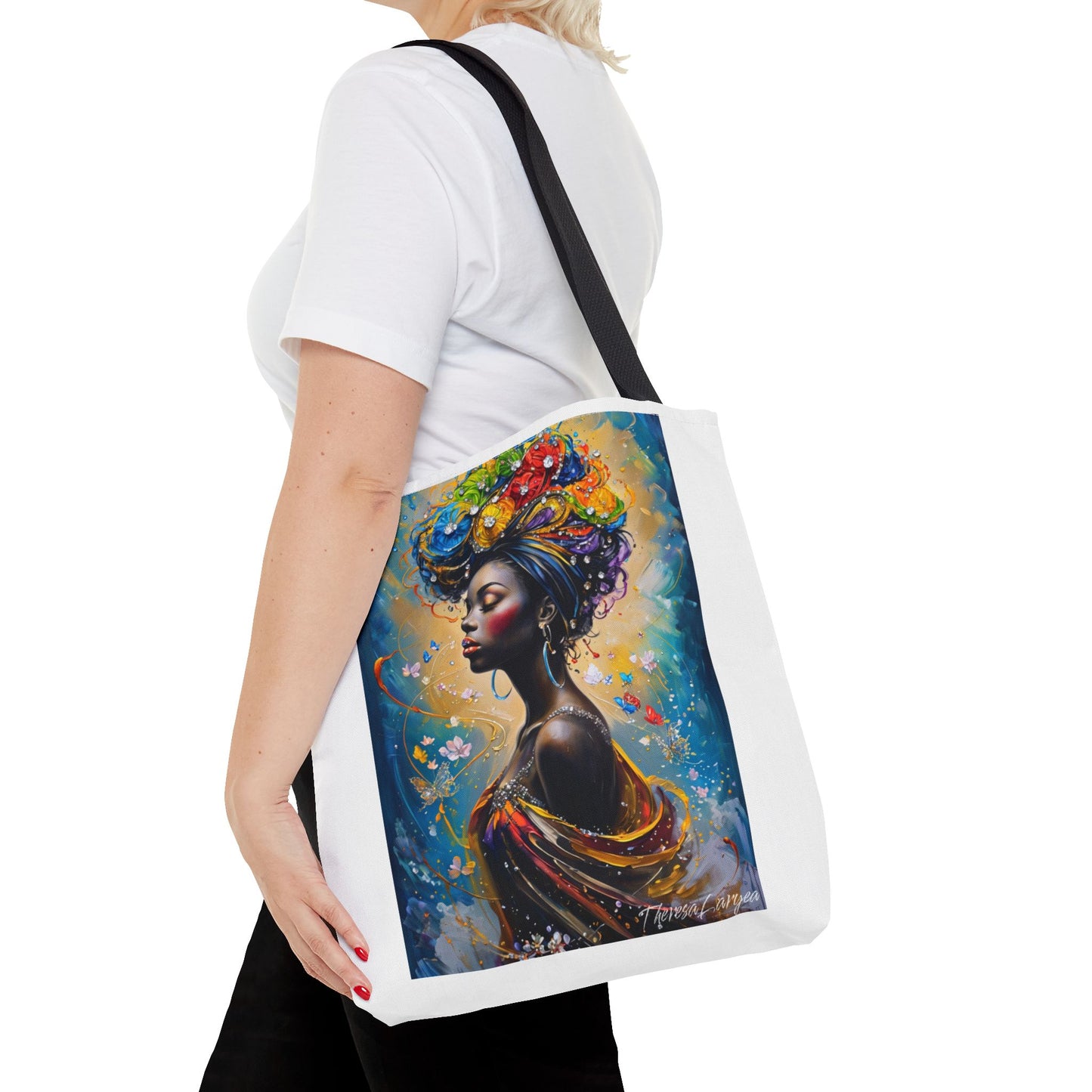 Vibrant Art Tote Bag, Stylish Eco-Friendly Grocery Bag, Elegant Gift for Art Lovers, Fashionable Daily Use, Perfect for Festivals