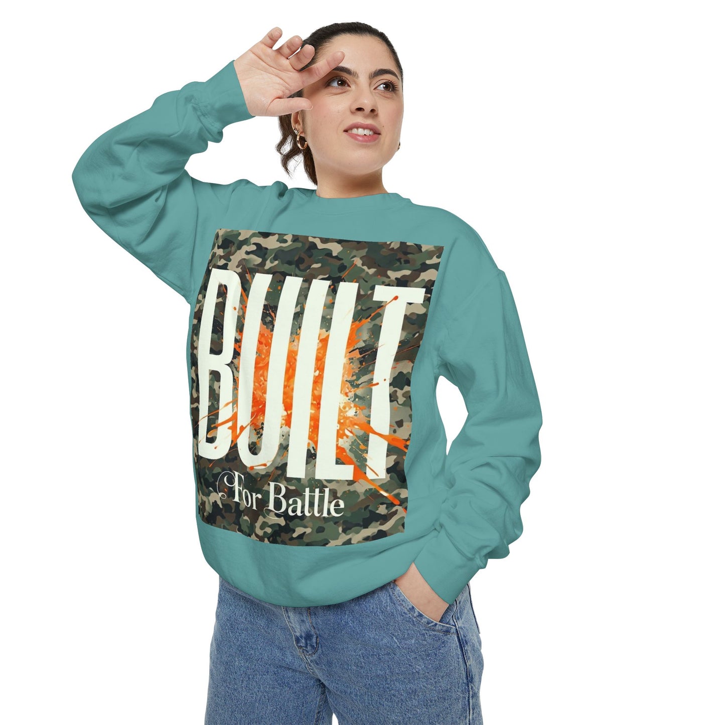 Battle-Ready Unisex Sweatshirt | Cozy Streetwear | Gift for Him or Her | Fall Fashion | Casual Wear | Camo Design