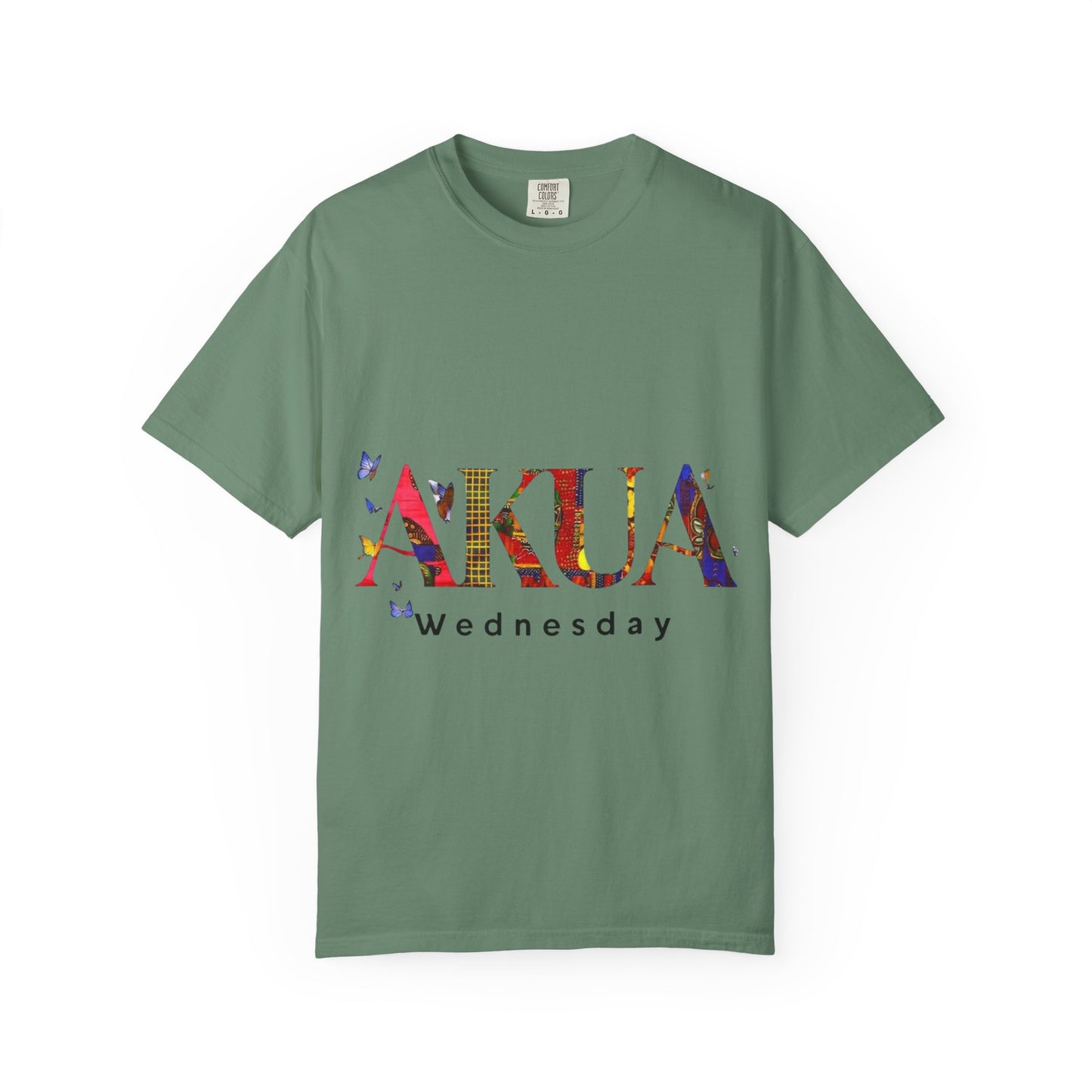 Colorful 'AKUA Wednesday' Unisex Garment-Dyed T-Shirt | Casual Wear, Graphic Tee, Street Style, Unique Gift, Daily Wear