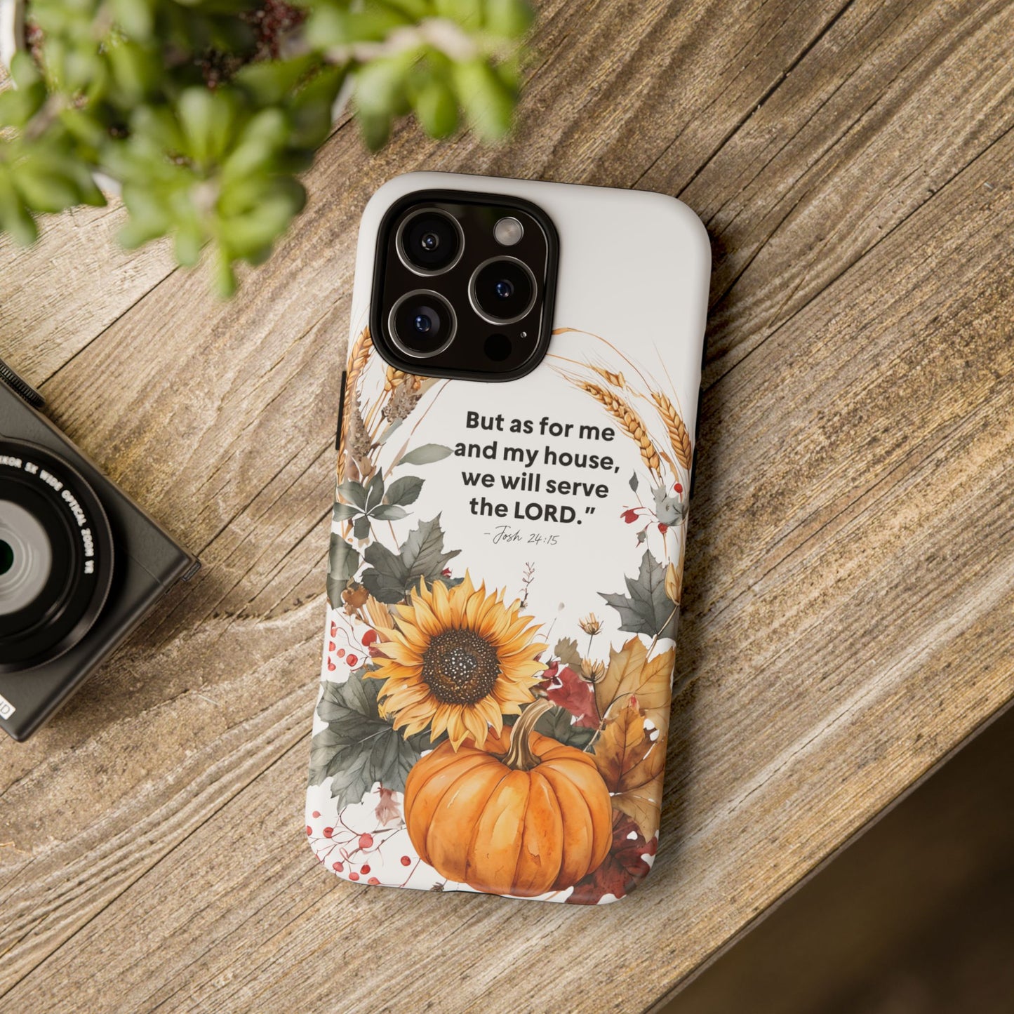 Fall-Themed Phone Case, Cozy Autumn Decor, Inspirational Quote, Pumpkin Design, Gift for Him or Her