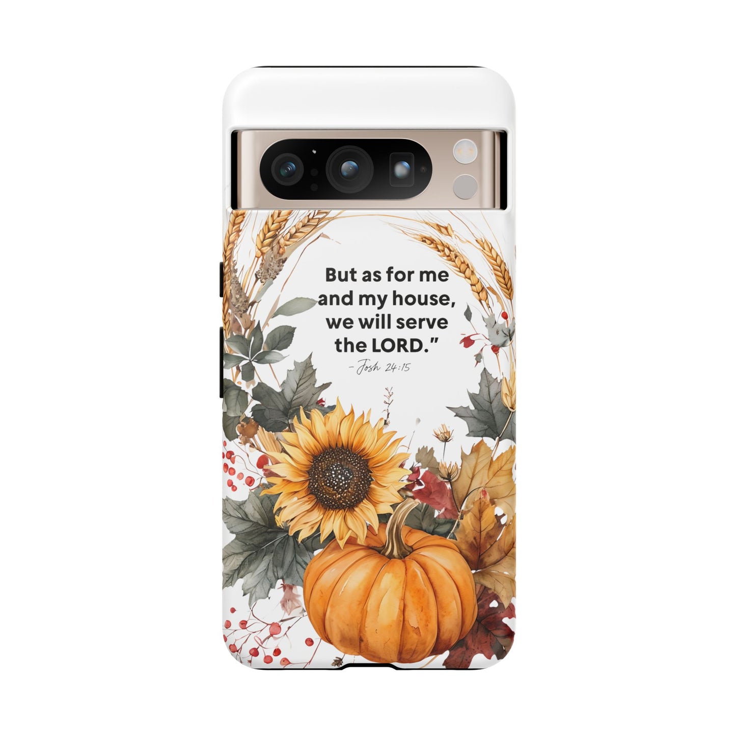 Fall-Themed Phone Case, Cozy Autumn Decor, Inspirational Quote, Pumpkin Design, Gift for Him or Her