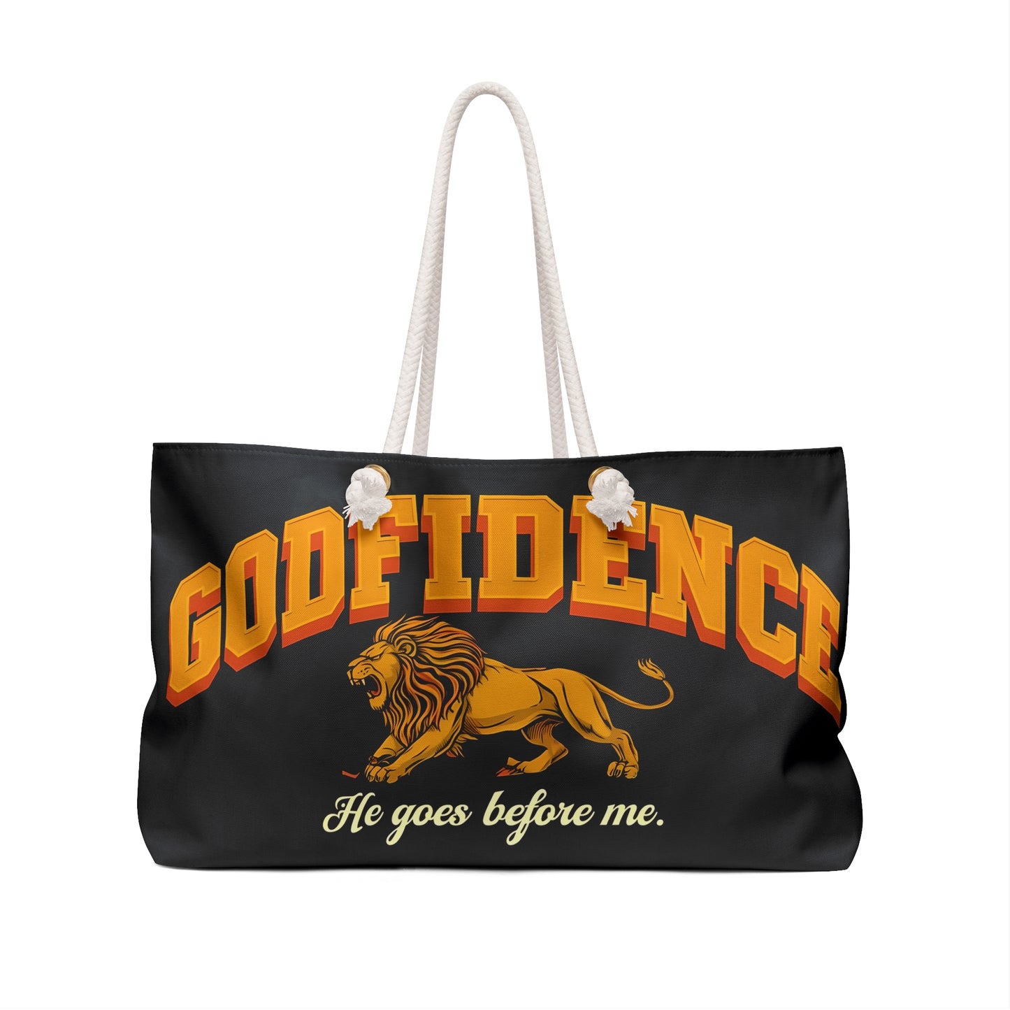 Godfidence Weekender Bag - Motivational Tote for Travel, Gym, Weekend Getaways, Library, Gifts