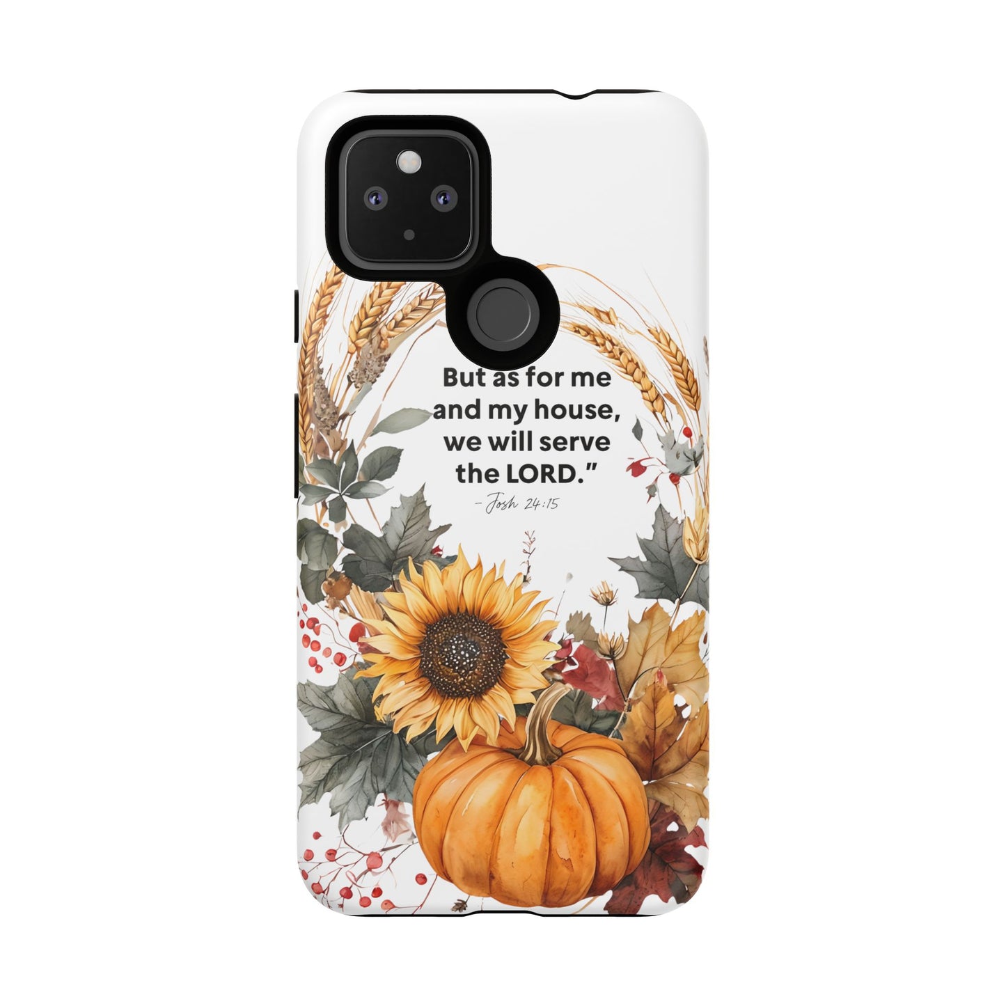 Fall-Themed Phone Case, Cozy Autumn Decor, Inspirational Quote, Pumpkin Design, Gift for Him or Her