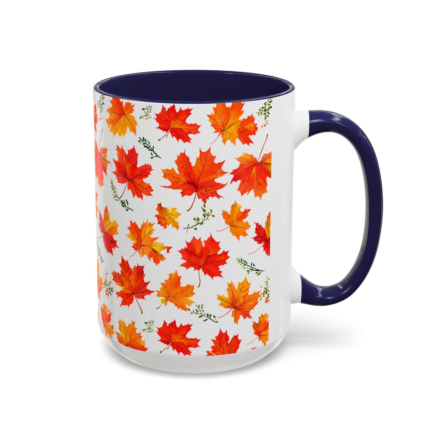 Autumn Leaves Coffee Mug, Fall Decor, Thanksgiving Gift, Hot Beverage Cup, Seasonal Drinkware
