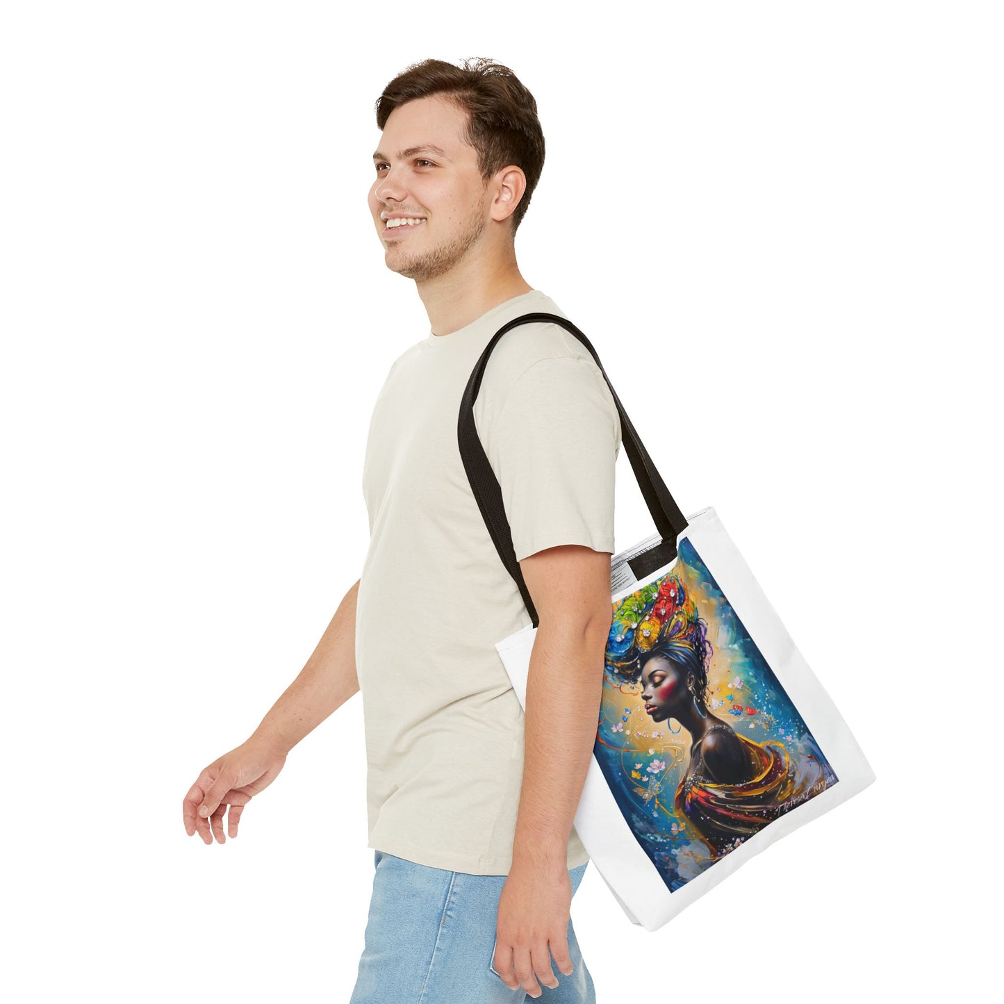 Vibrant Art Tote Bag, Stylish Eco-Friendly Grocery Bag, Elegant Gift for Art Lovers, Fashionable Daily Use, Perfect for Festivals