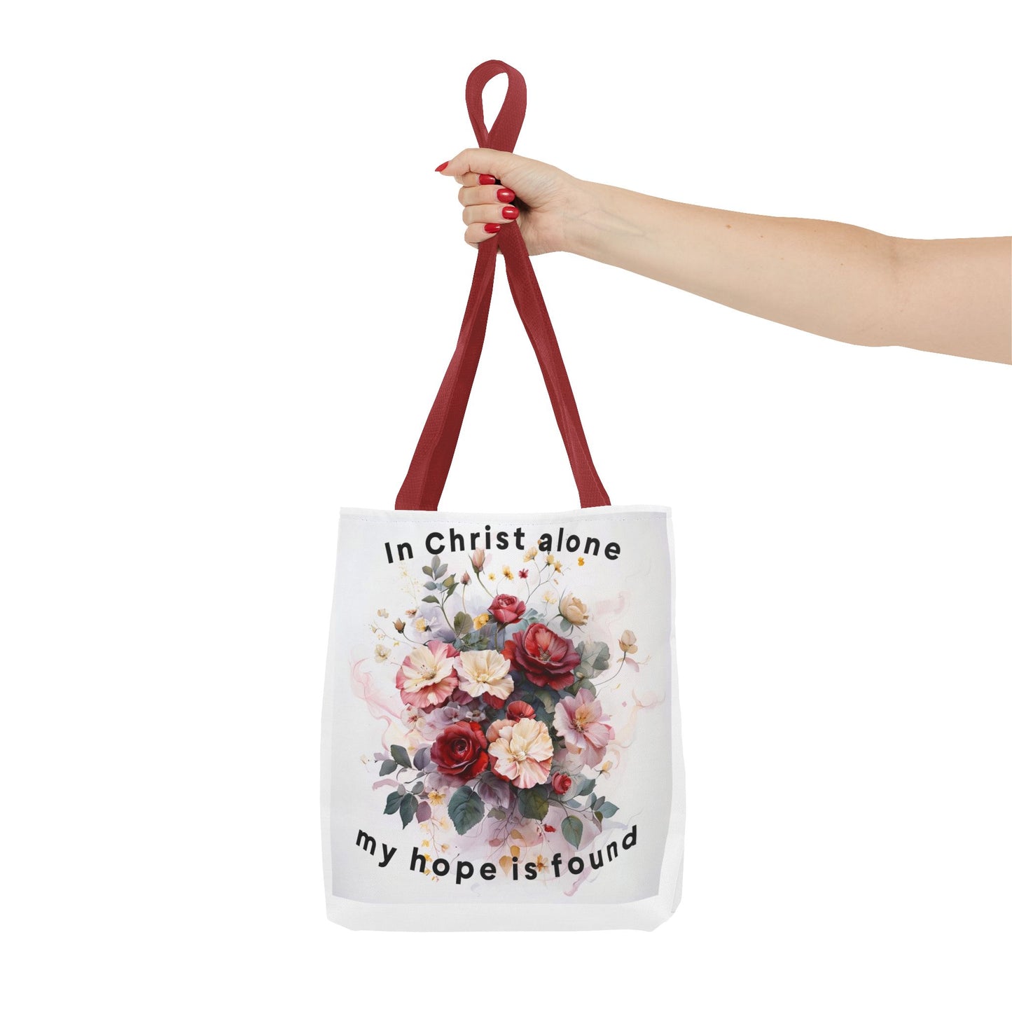 Floral Inspirational Tote Bag, Faith-Based Bag, Christian Gift, Everyday Carryall, Motivational Shopping Tote