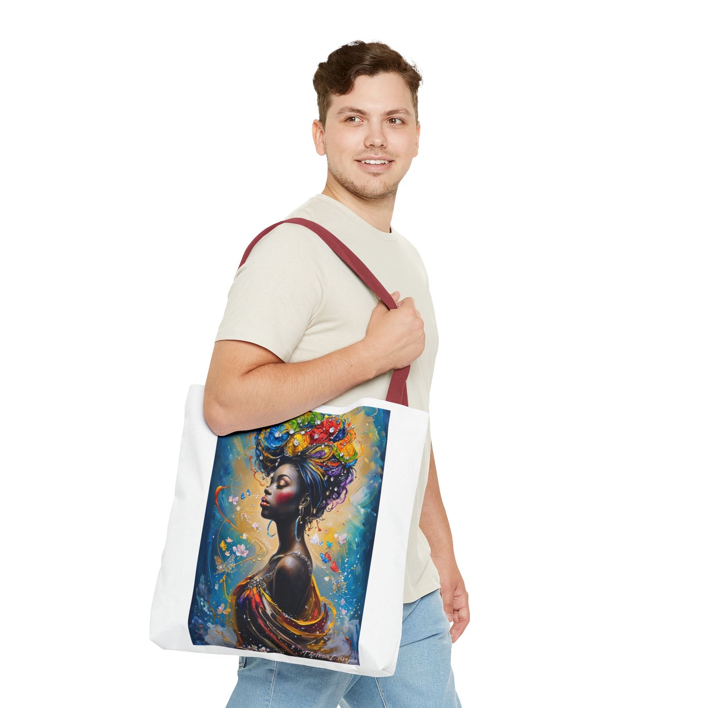 Vibrant Art Tote Bag, Stylish Eco-Friendly Grocery Bag, Elegant Gift for Art Lovers, Fashionable Daily Use, Perfect for Festivals