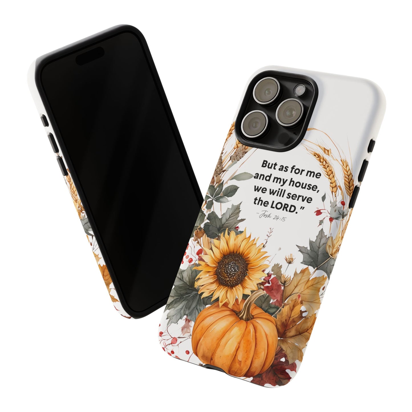 Fall-Themed Phone Case, Cozy Autumn Decor, Inspirational Quote, Pumpkin Design, Gift for Him or Her