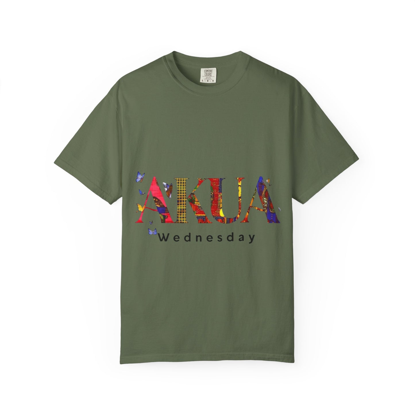 Colorful 'AKUA Wednesday' Unisex Garment-Dyed T-Shirt | Casual Wear, Graphic Tee, Street Style, Unique Gift, Daily Wear