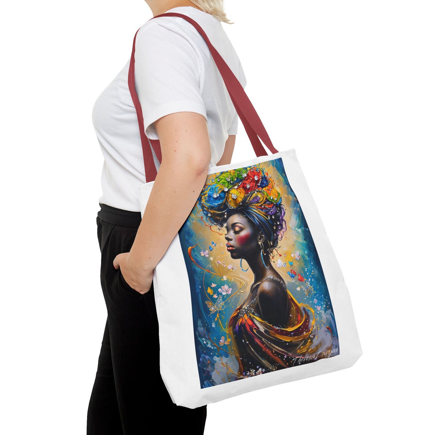Vibrant Art Tote Bag, Stylish Eco-Friendly Grocery Bag, Elegant Gift for Art Lovers, Fashionable Daily Use, Perfect for Festivals