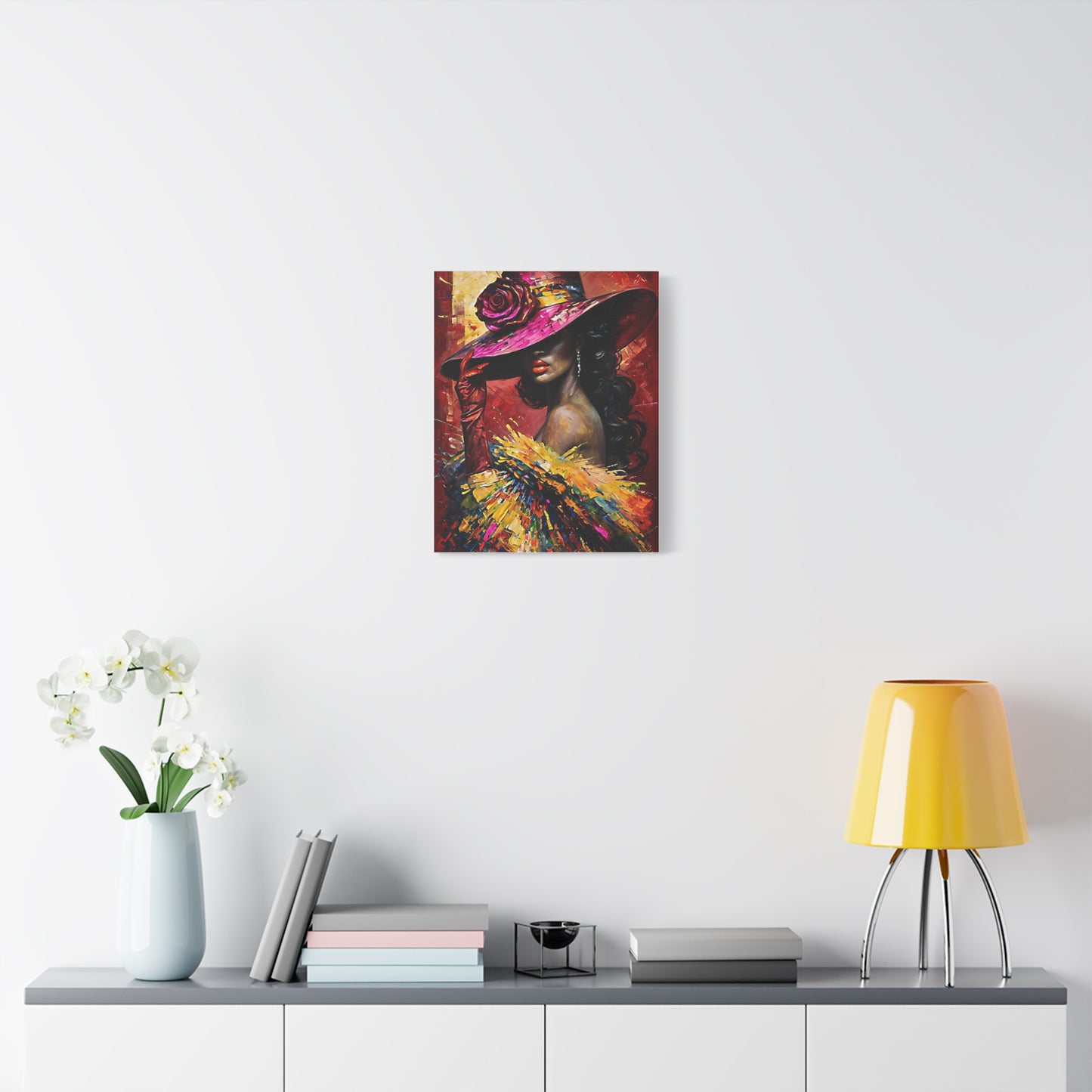 Canvas Wall Art Lady Wearing Cap