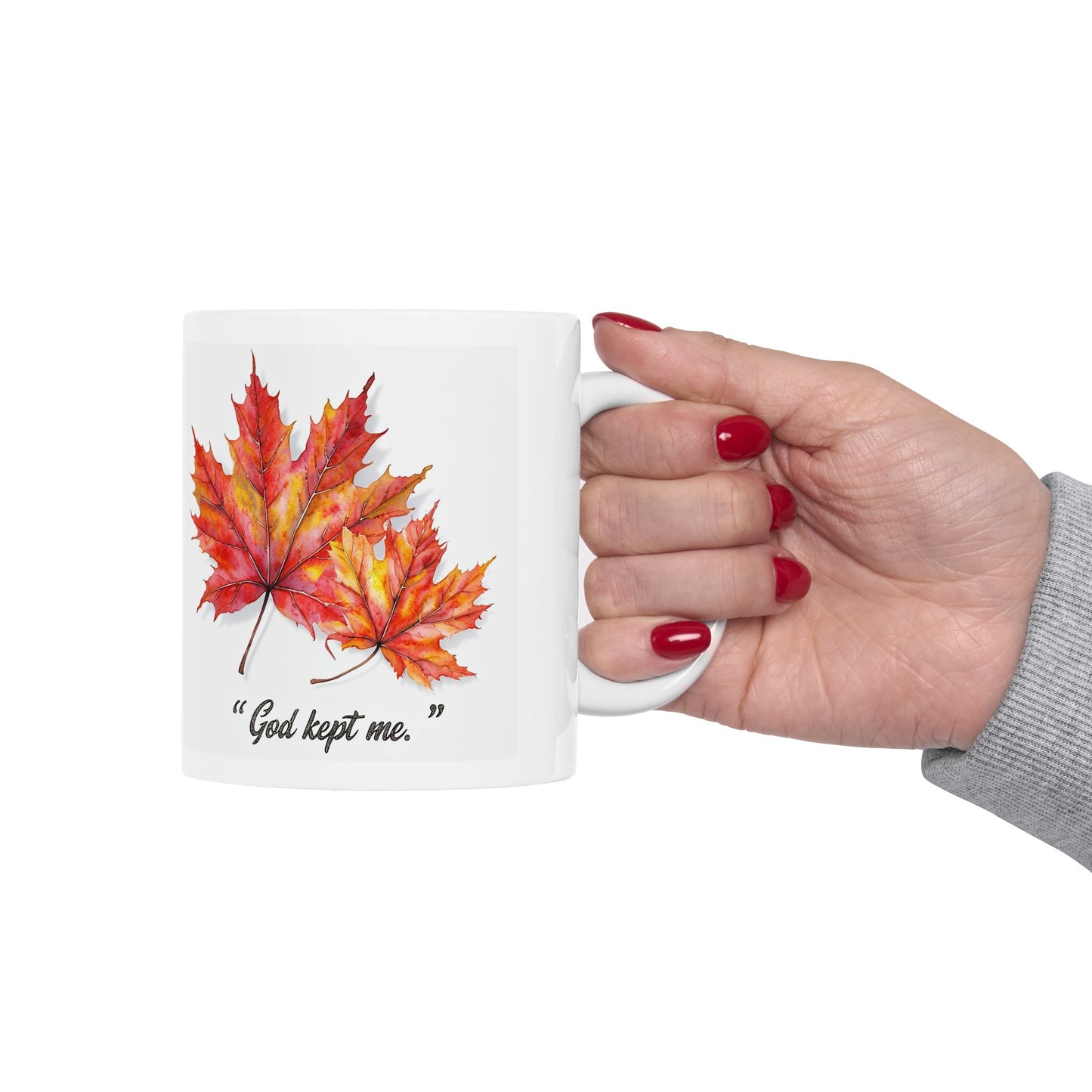 Autumn Leaf Ceramic Mug, Cozy Coffee Cup, Fall Decor, Gift for Nature Lovers, Seasonal Mug, Thanksgiving Gift