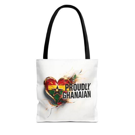 Proudly Ghanaian Tote Bag, African Pride Bag, Eco-Friendly Shopping Tote, Cultural Gift, Travel Essentials, Stylish Grocery Tote