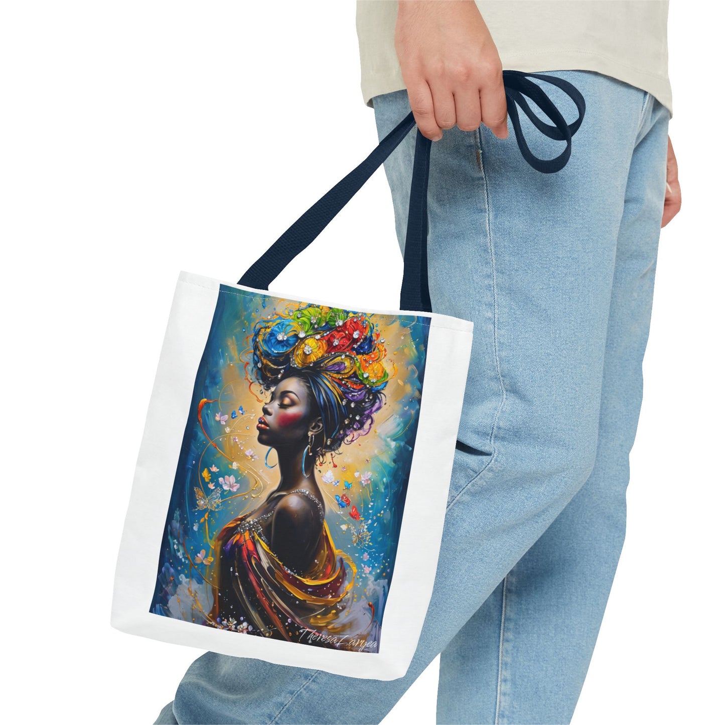 Vibrant Art Tote Bag, Stylish Eco-Friendly Grocery Bag, Elegant Gift for Art Lovers, Fashionable Daily Use, Perfect for Festivals