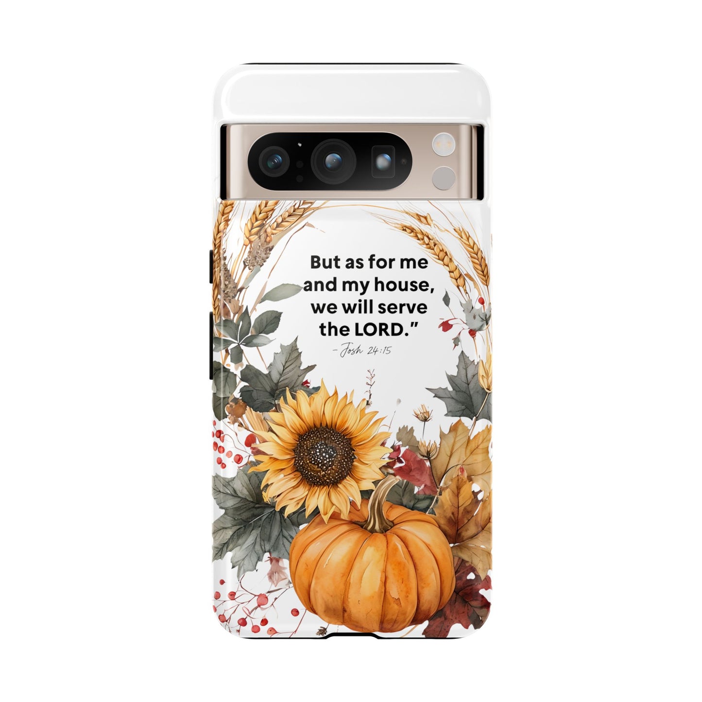 Fall-Themed Phone Case, Cozy Autumn Decor, Inspirational Quote, Pumpkin Design, Gift for Him or Her
