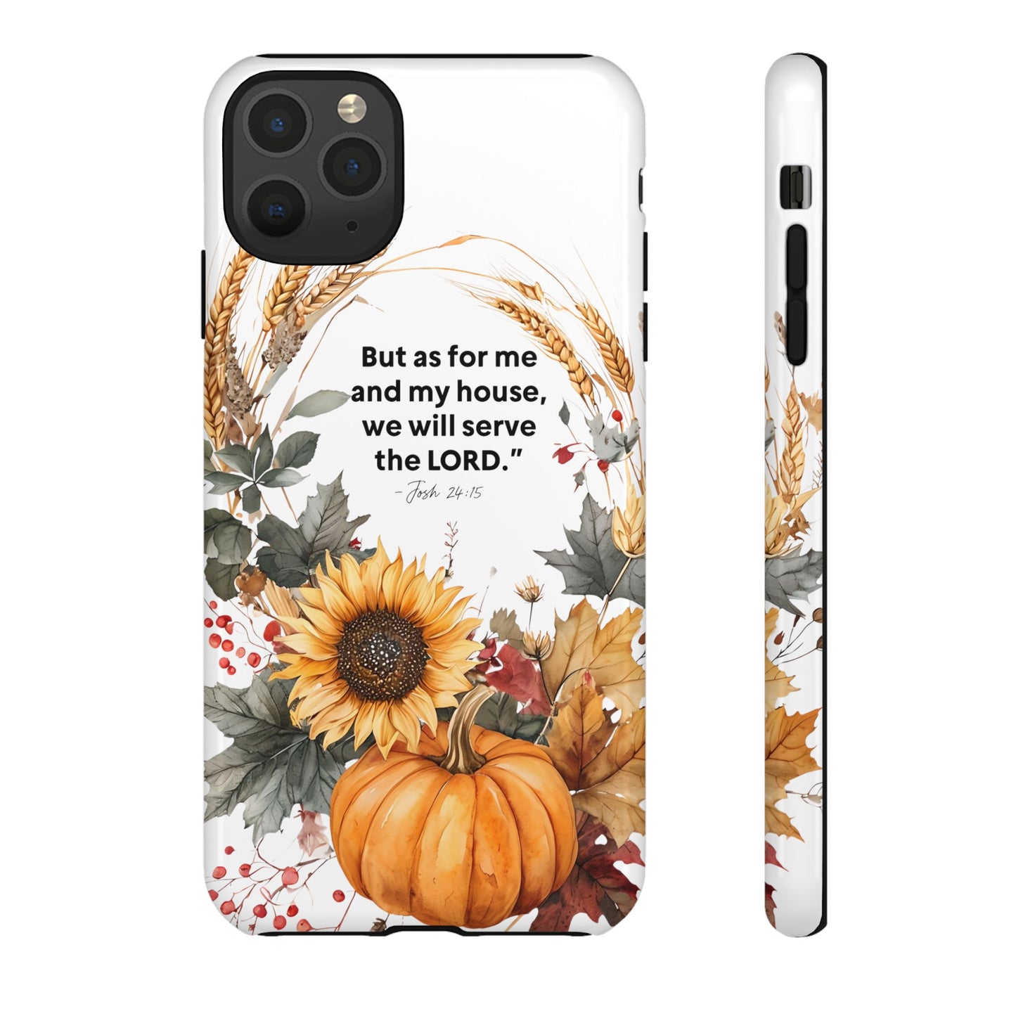 Fall-Themed Phone Case, Cozy Autumn Decor, Inspirational Quote, Pumpkin Design, Gift for Him or Her