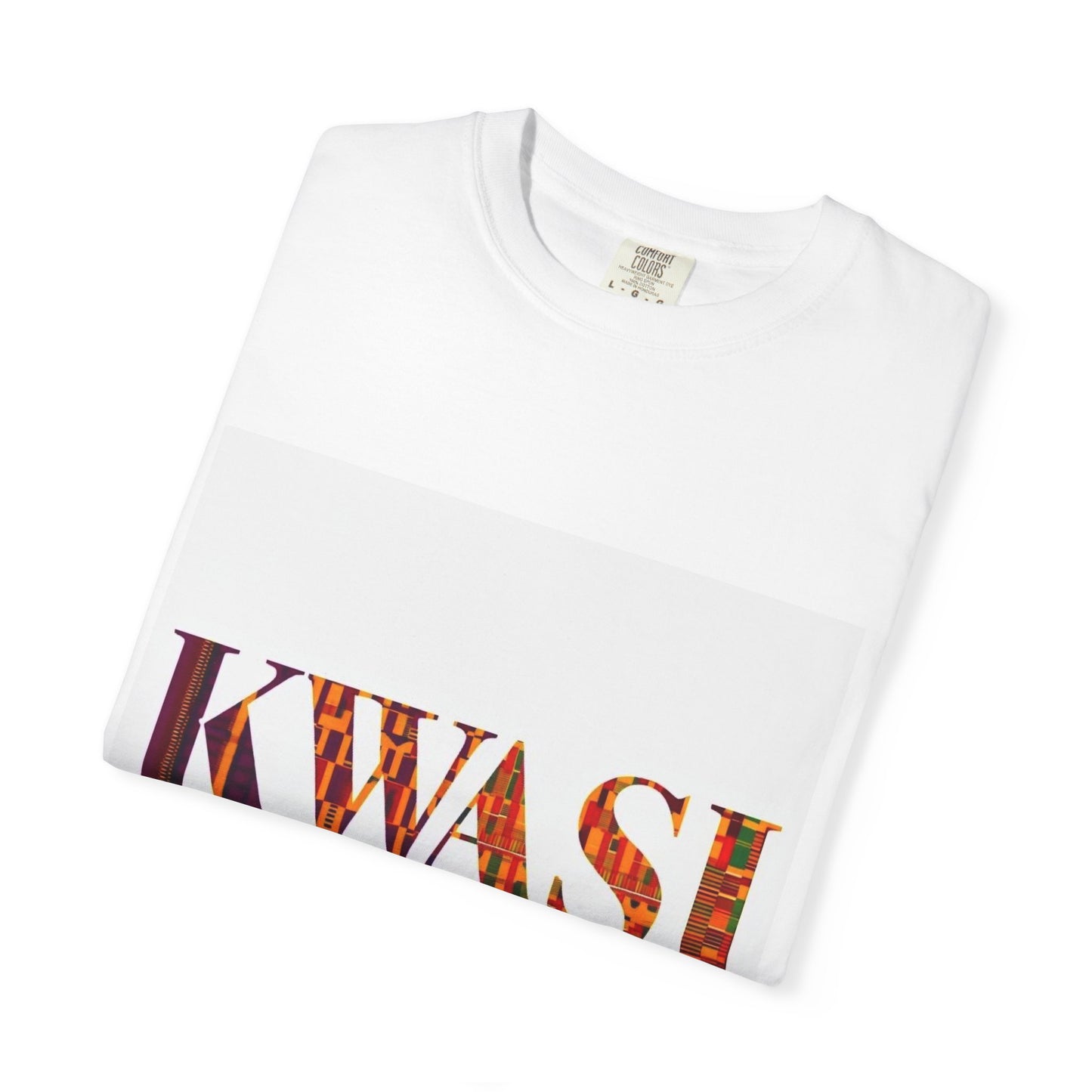 Kwasi Sunday Garment-Dyed Unisex T-Shirt, Vibrant African Print Tee, Casual Wear, Gift for Culture Enthusiasts, Celebration Apparel