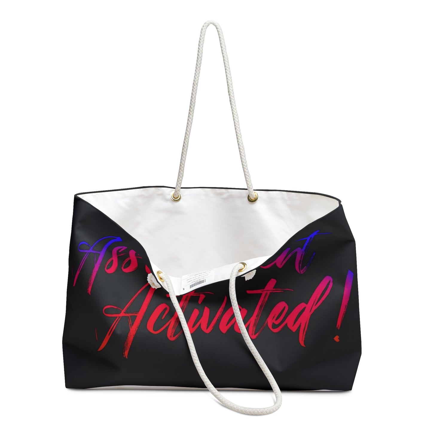 Assignment Activated Weekender Bag - Stylish Travel Tote, Graduation Gift, Motivational Fitness Bag, Beach Essential, Weekend Getaway Bag
