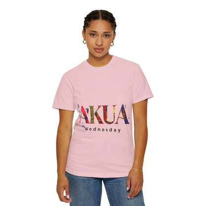 Colorful 'AKUA Wednesday' Unisex Garment-Dyed T-Shirt | Casual Wear, Graphic Tee, Street Style, Unique Gift, Daily Wear