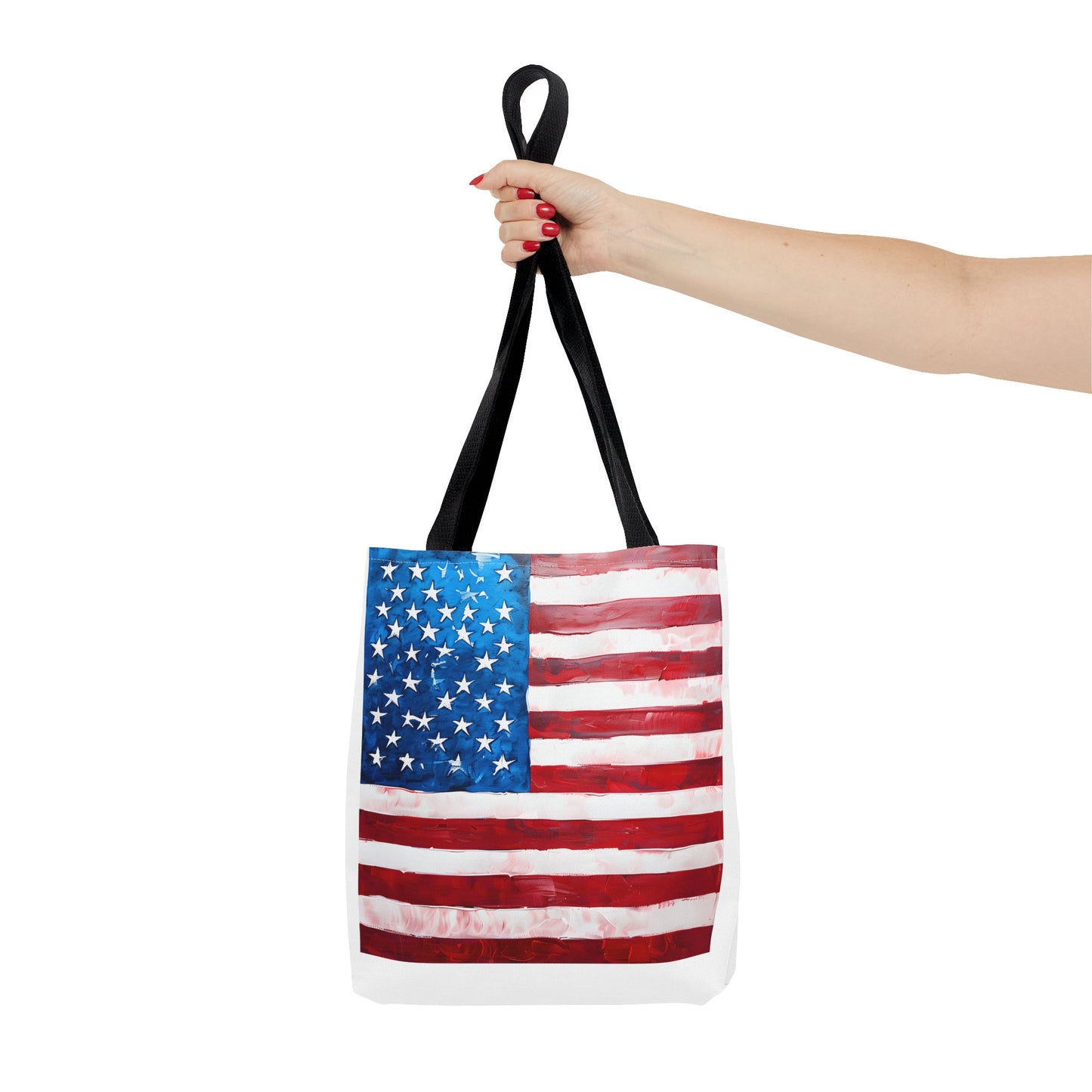 Patriotic Tote Bag, American Flag Tote, Eco-Friendly Shopping Bag, Summer Picnic Tote, USA Independence Day Gift