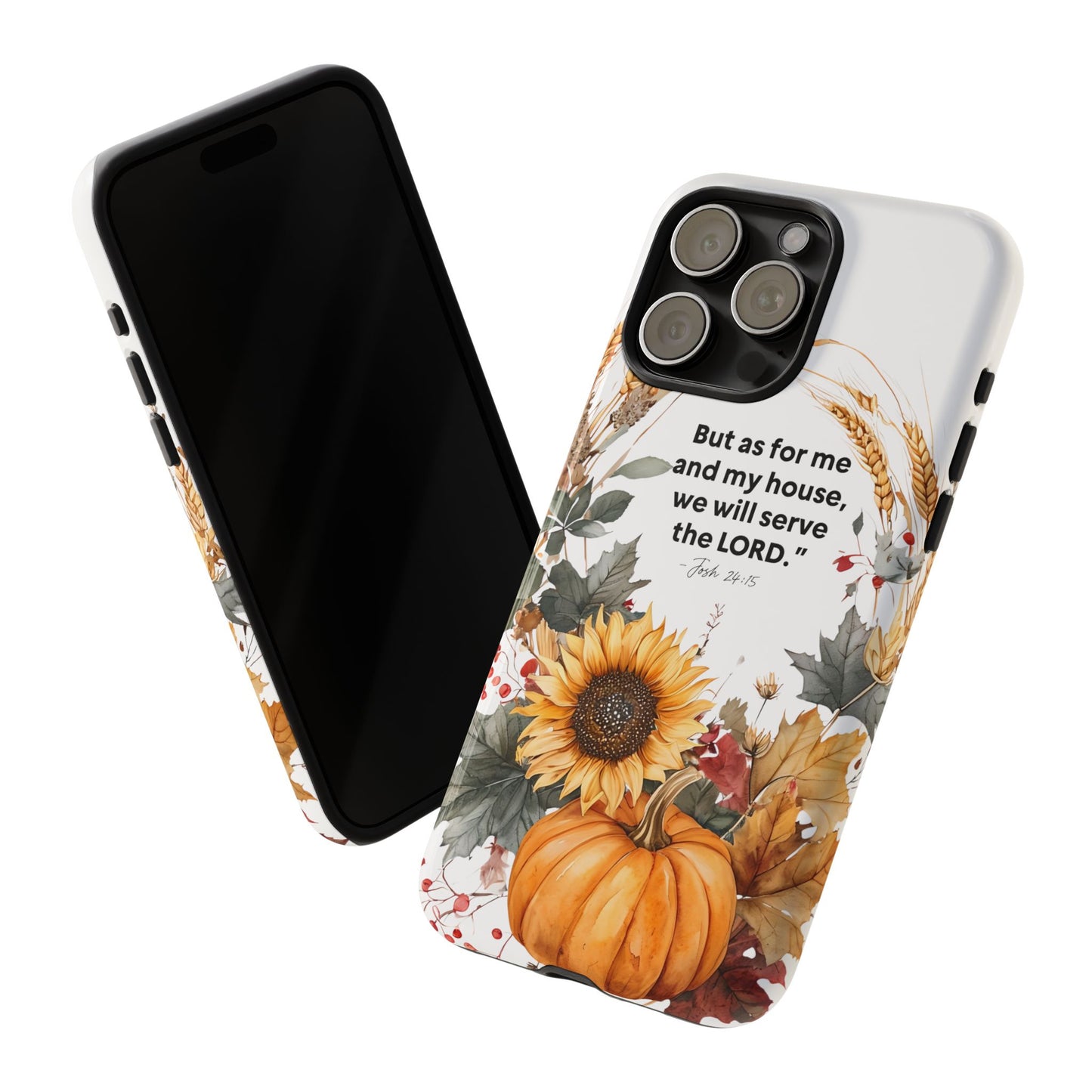 Fall-Themed Phone Case, Cozy Autumn Decor, Inspirational Quote, Pumpkin Design, Gift for Him or Her