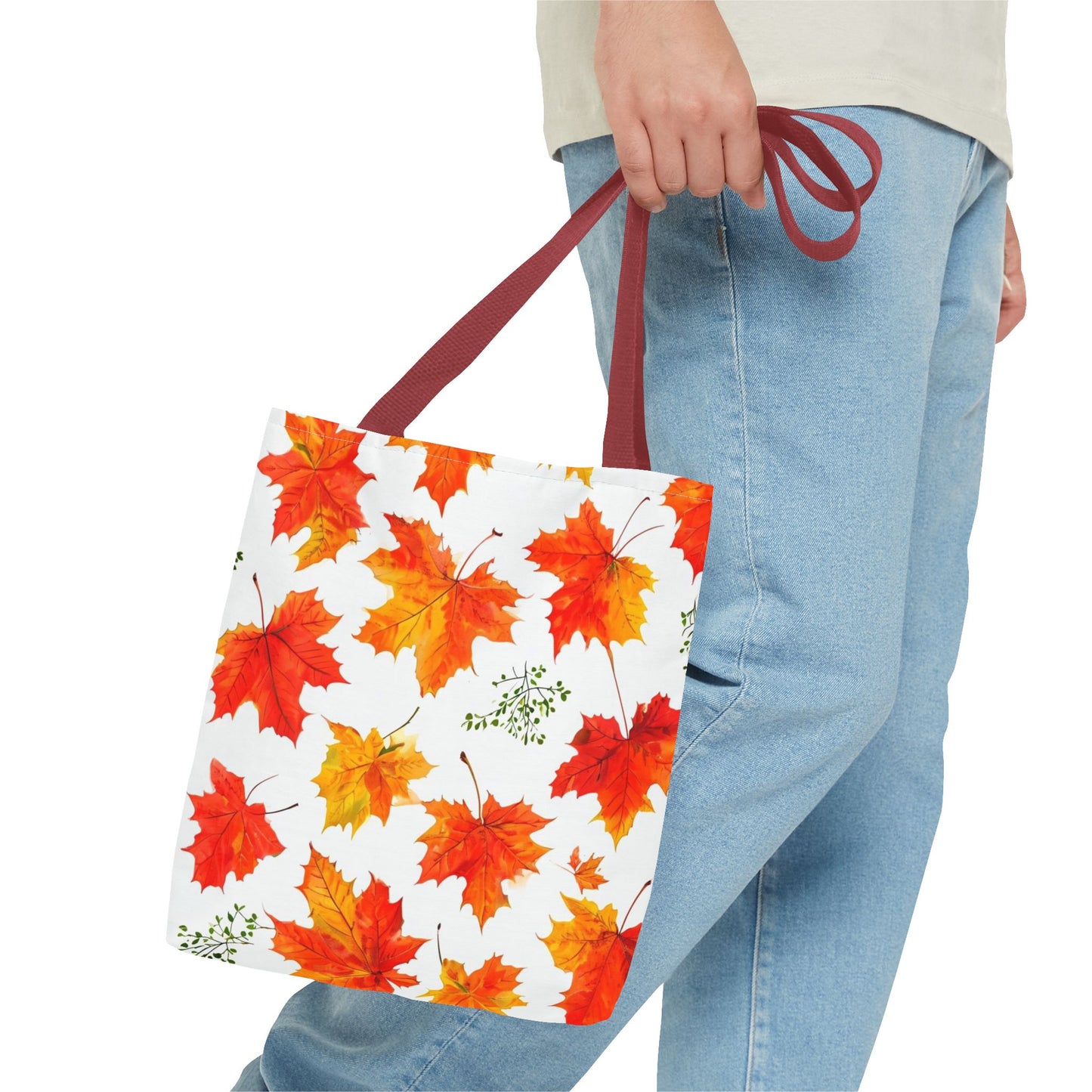 Autumn Leaves Tote Bag, Fall Shopping Tote, Seasonal Gift for Her, Eco-Friendly Bag, Thanksgiving Party Favor