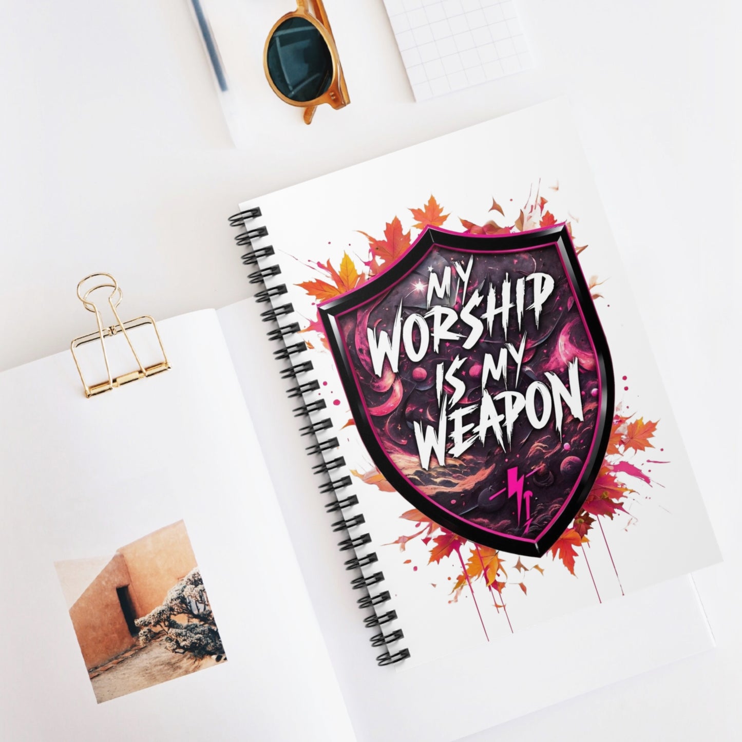 Spiral Notebook - My Worship is My Weapon | Inspirational Art Journal, Motivational Stationery, Gift for Students, Daily Planner, [...]