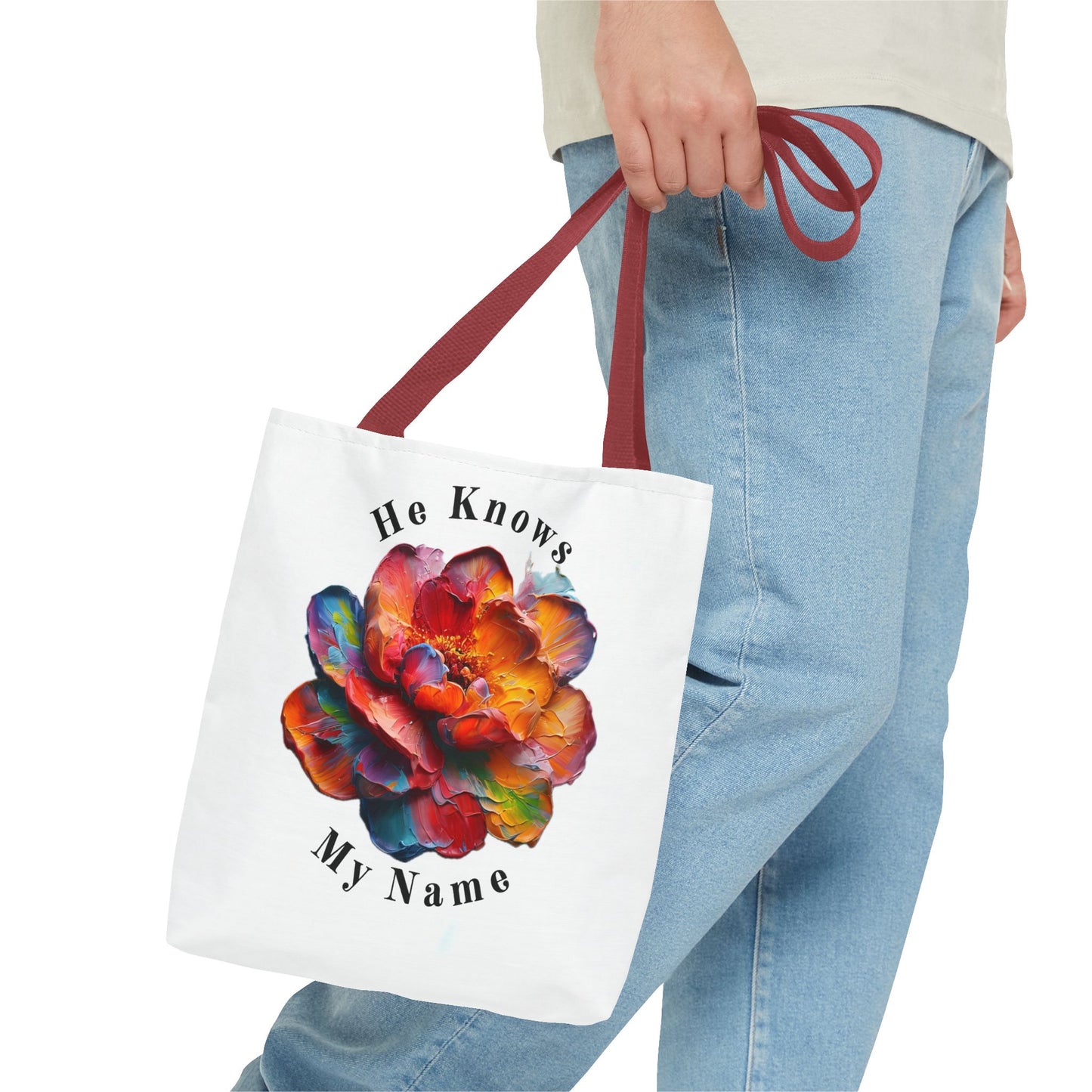 Flower Tote Bag with Inspirational Quote - Perfect for Everyday Use, Weekend Getaways, Gifts, Eco-Friendly Alternative, Floral Design