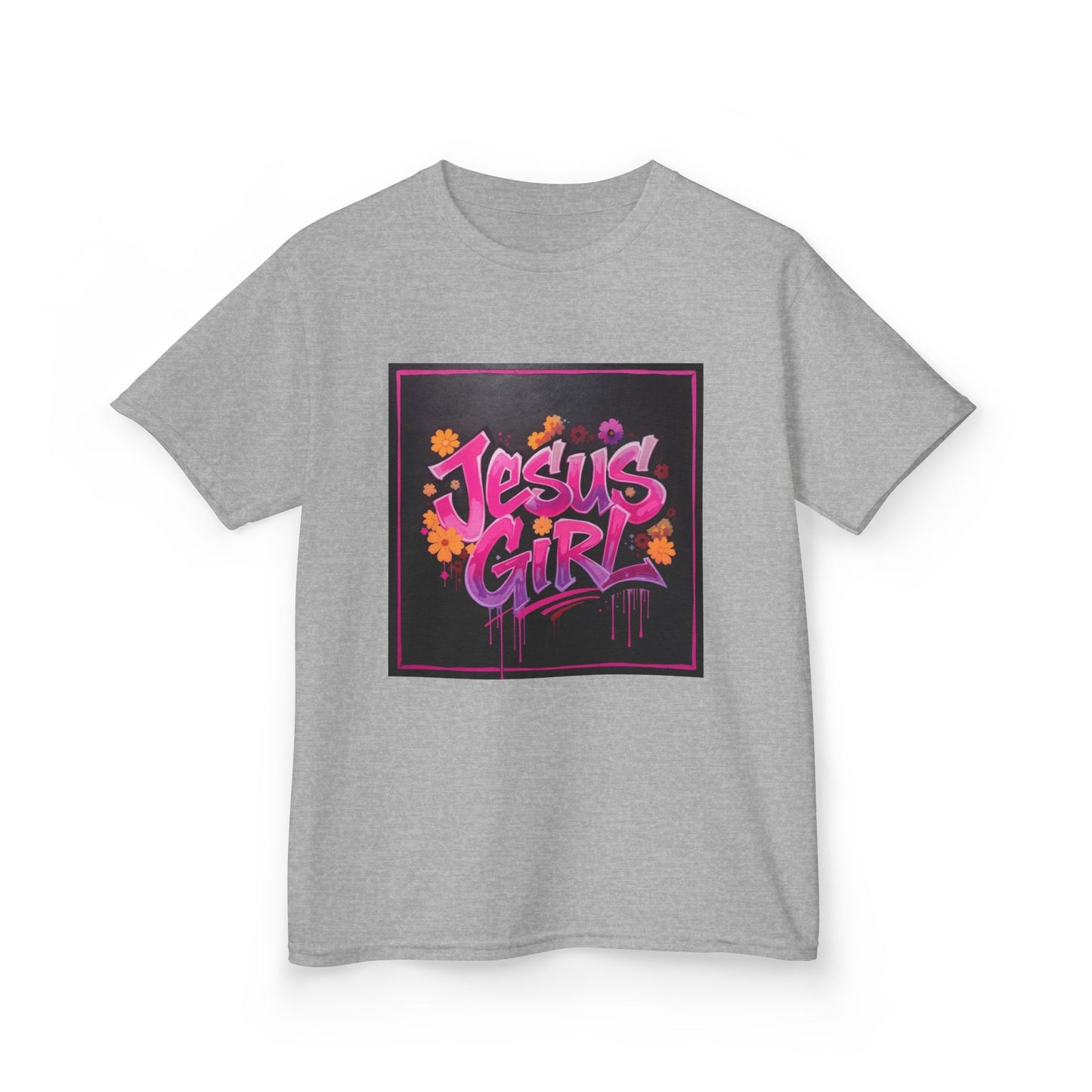 Vibrant Kids Tee - Jesus Girl Shirt, Youth Graphic Tee, Casual Kids Fashion, Faith-Based Gift, Summer Wear