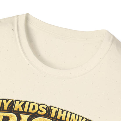 My Kids Think I'm Rich T-Shirt — Funny Parent Tee with Empty Wallet Design