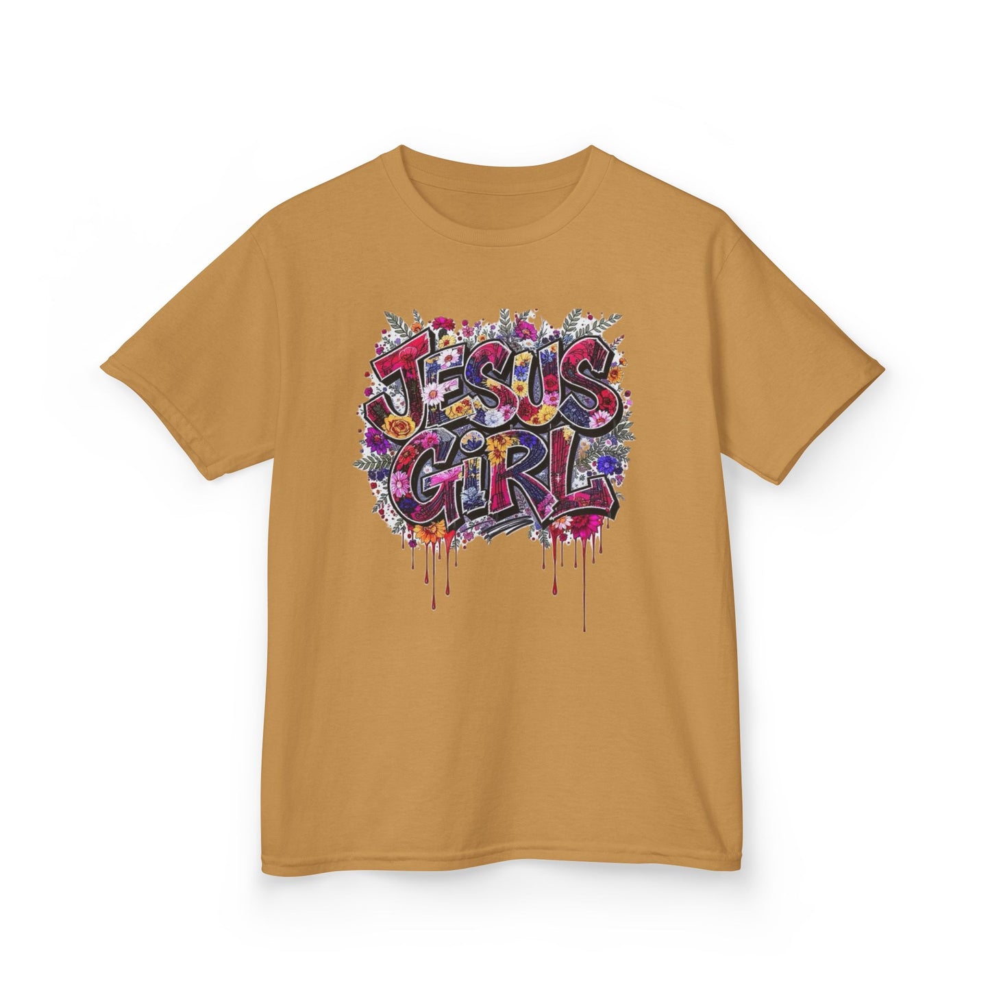Jesus Girl Graffiti Kids Tee, Youth Graphic Shirt, Fun Faith-Based Tee, Cool Christian Apparel, Perfect Gift for Girls
