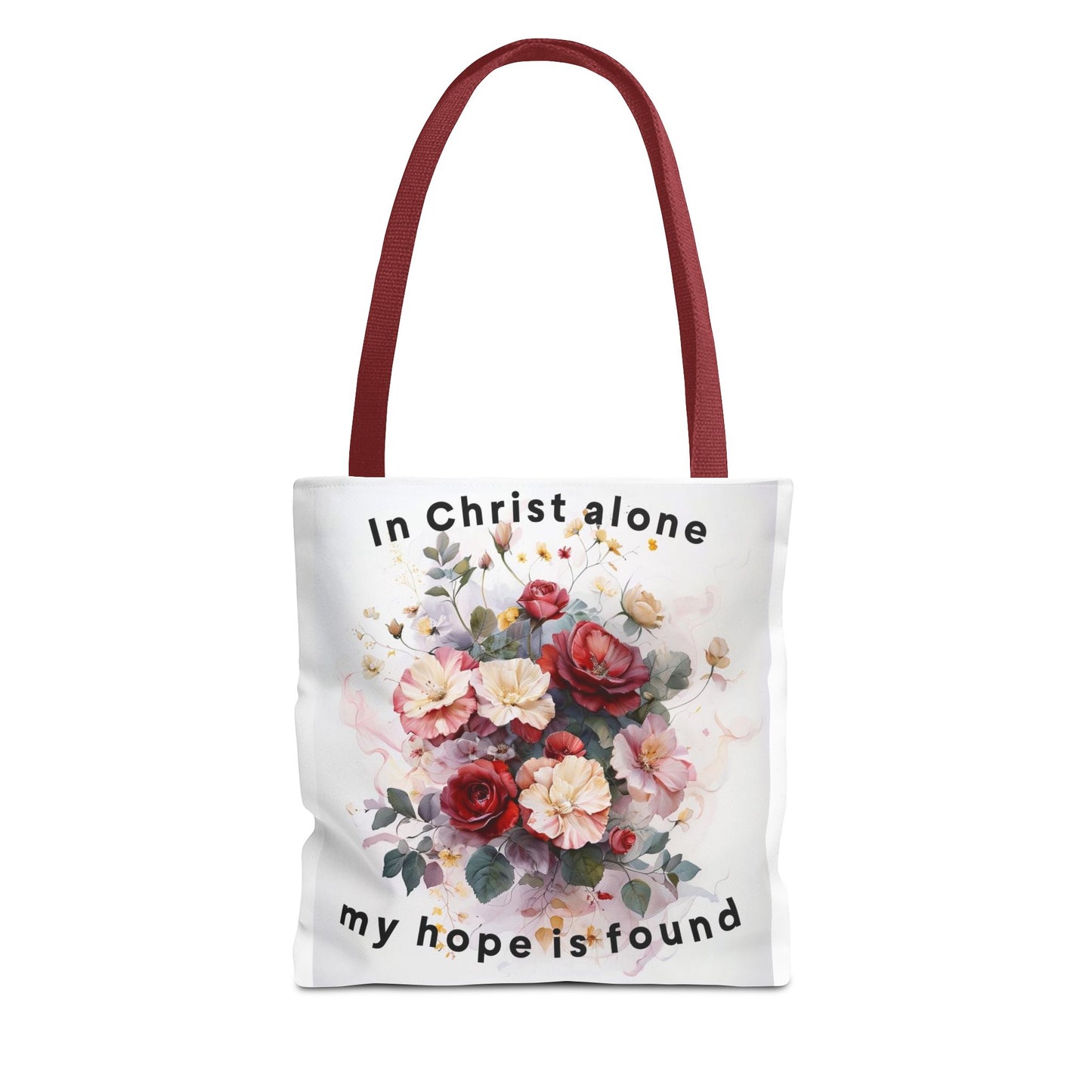 Floral Inspirational Tote Bag, Faith-Based Bag, Christian Gift, Everyday Carryall, Motivational Shopping Tote