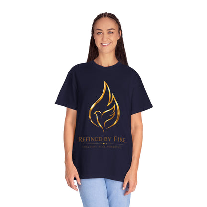 Refined By Fire Graphic T-Shirt — Inspirational Flame Dove Tee