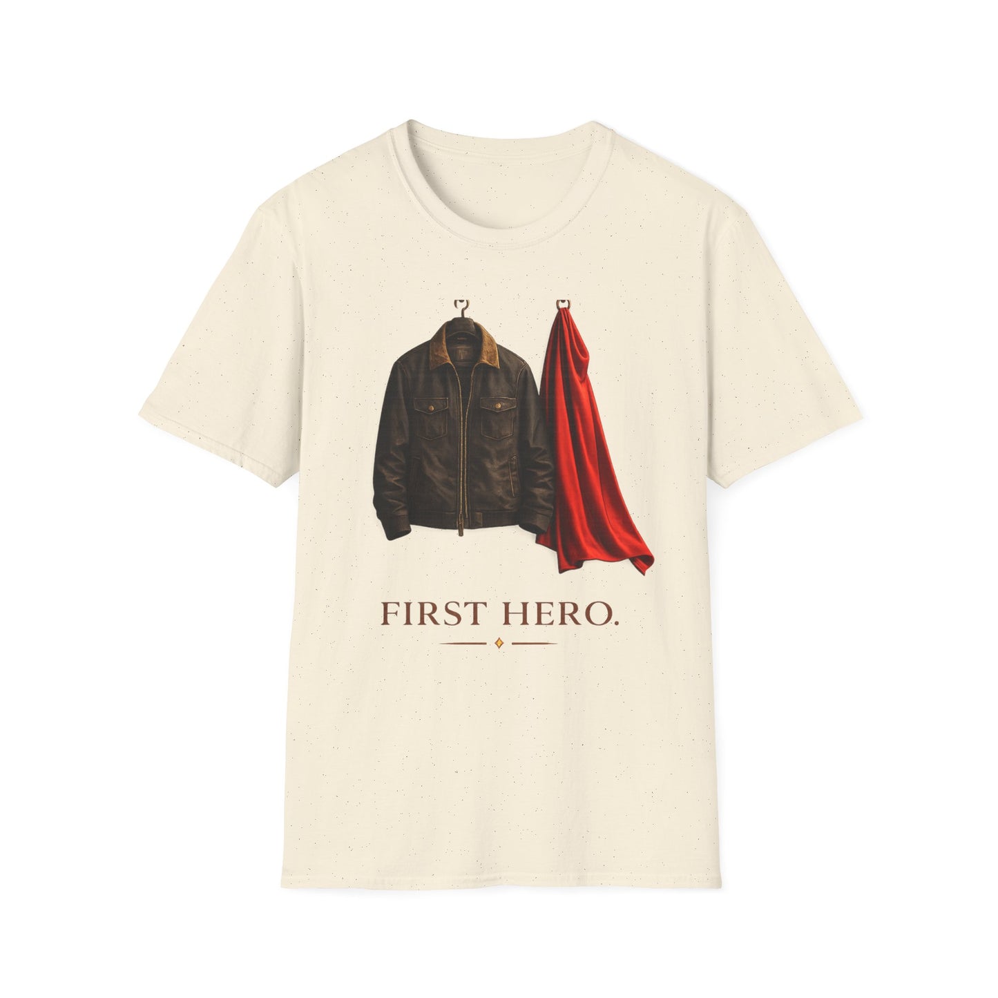 T-Shirt — "First Hero" Jacket & Cape Tribute Tee