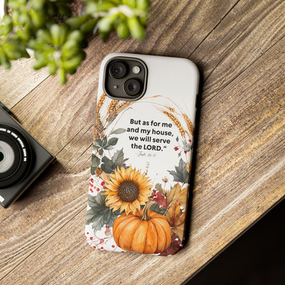 Fall-Themed Phone Case, Cozy Autumn Decor, Inspirational Quote, Pumpkin Design, Gift for Him or Her