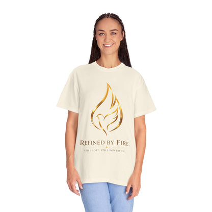 Refined By Fire Graphic T-Shirt — Inspirational Flame Dove Tee