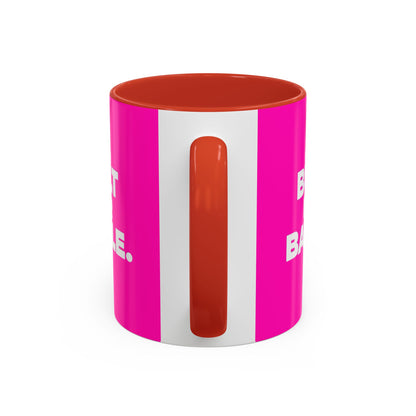 Built for Battle Accent Coffee Mug | Motivational Cup, Team Spirit, Gift for Fighters, Pink Mug, Unique Kitchenware