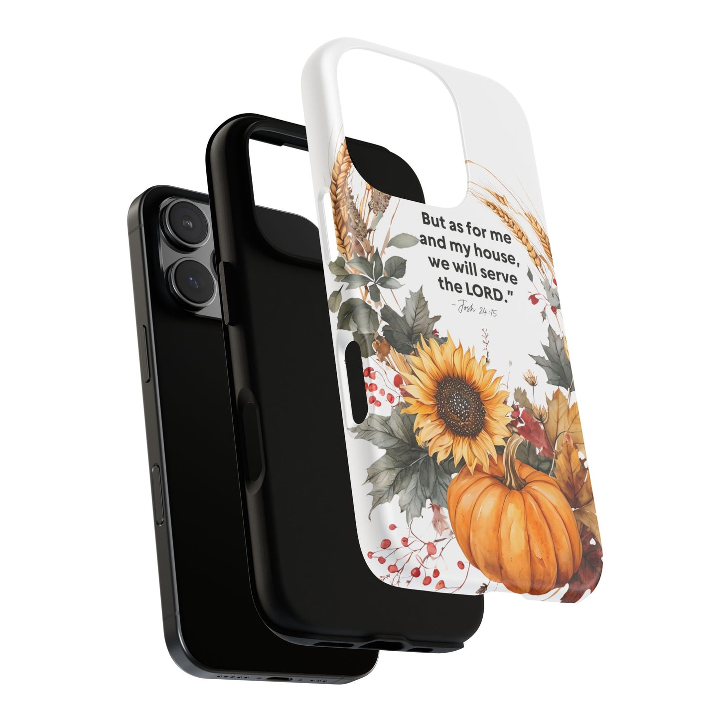 Fall-Themed Phone Case, Cozy Autumn Decor, Inspirational Quote, Pumpkin Design, Gift for Him or Her