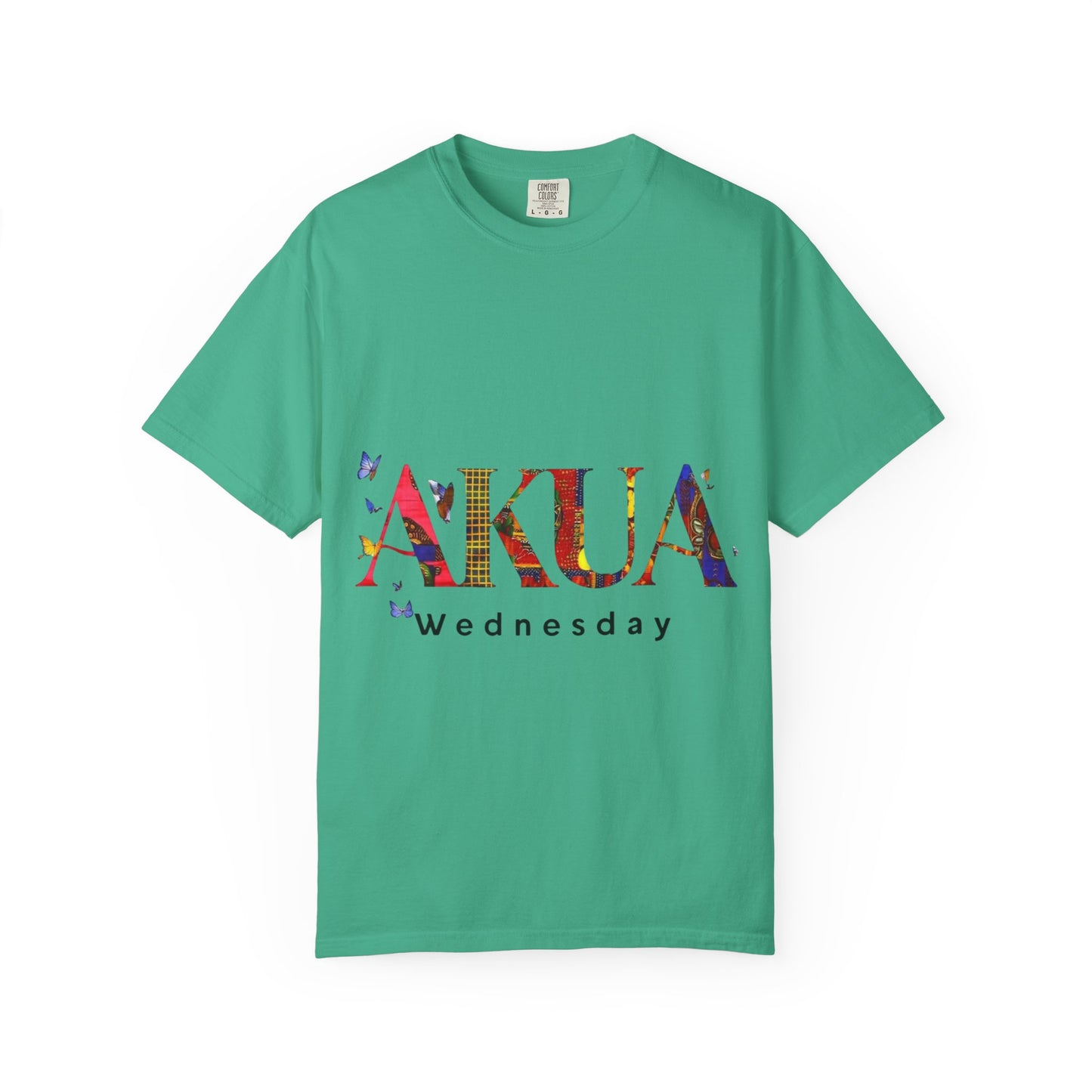 Colorful 'AKUA Wednesday' Unisex Garment-Dyed T-Shirt | Casual Wear, Graphic Tee, Street Style, Unique Gift, Daily Wear