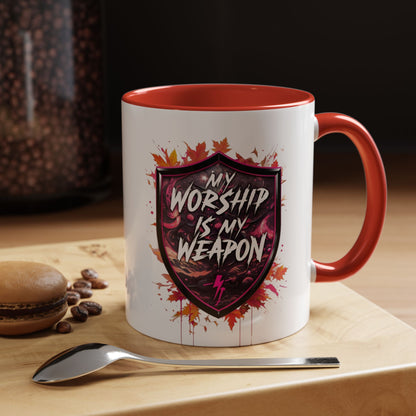 Bold Worship Coffee Mug - My Worship is My Weapon, Inspirational Gift for Coffee Lovers, Motivational Mug, Perfect for Events and [...]