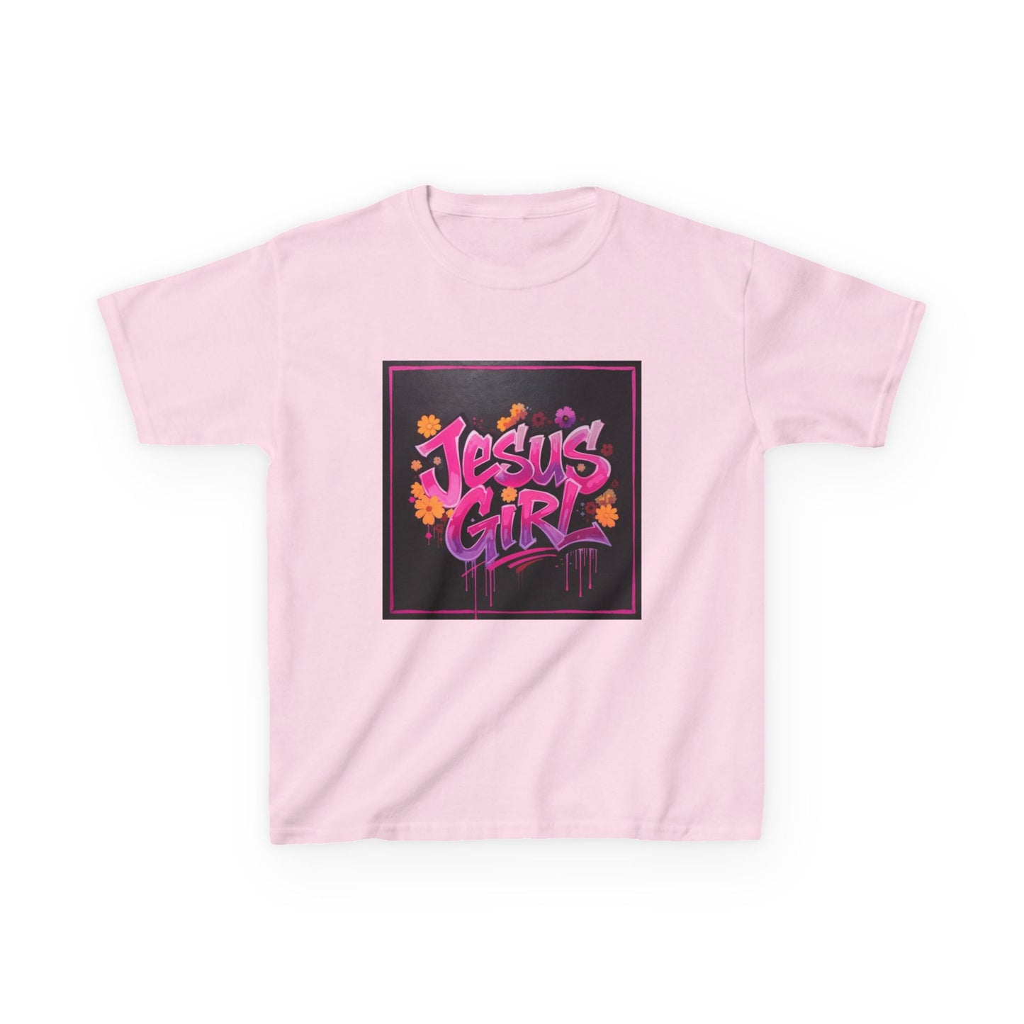 Vibrant Kids Tee - Jesus Girl Shirt, Youth Graphic Tee, Casual Kids Fashion, Faith-Based Gift, Summer Wear