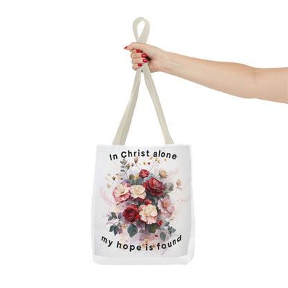 Floral Inspirational Tote Bag, Faith-Based Bag, Christian Gift, Everyday Carryall, Motivational Shopping Tote