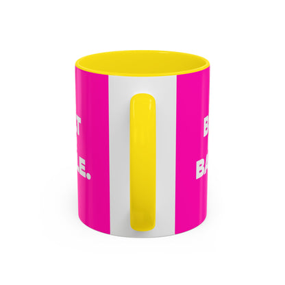 Built for Battle Accent Coffee Mug | Motivational Cup, Team Spirit, Gift for Fighters, Pink Mug, Unique Kitchenware