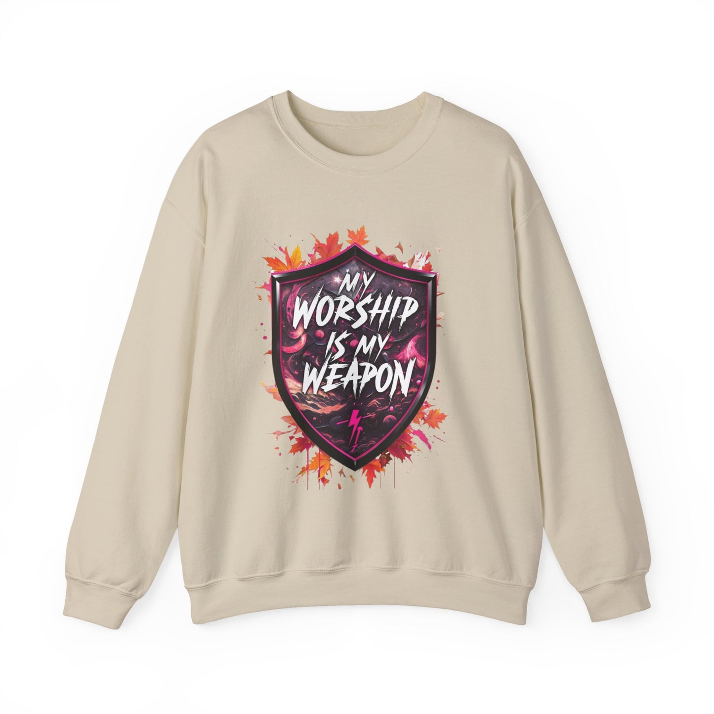 Inspirational Crewneck Sweatshirt - My Worship is My Weapon, Cozy Spiritual Gift, Faith Apparel, Unisex Sweatshirt for Worship & [...]